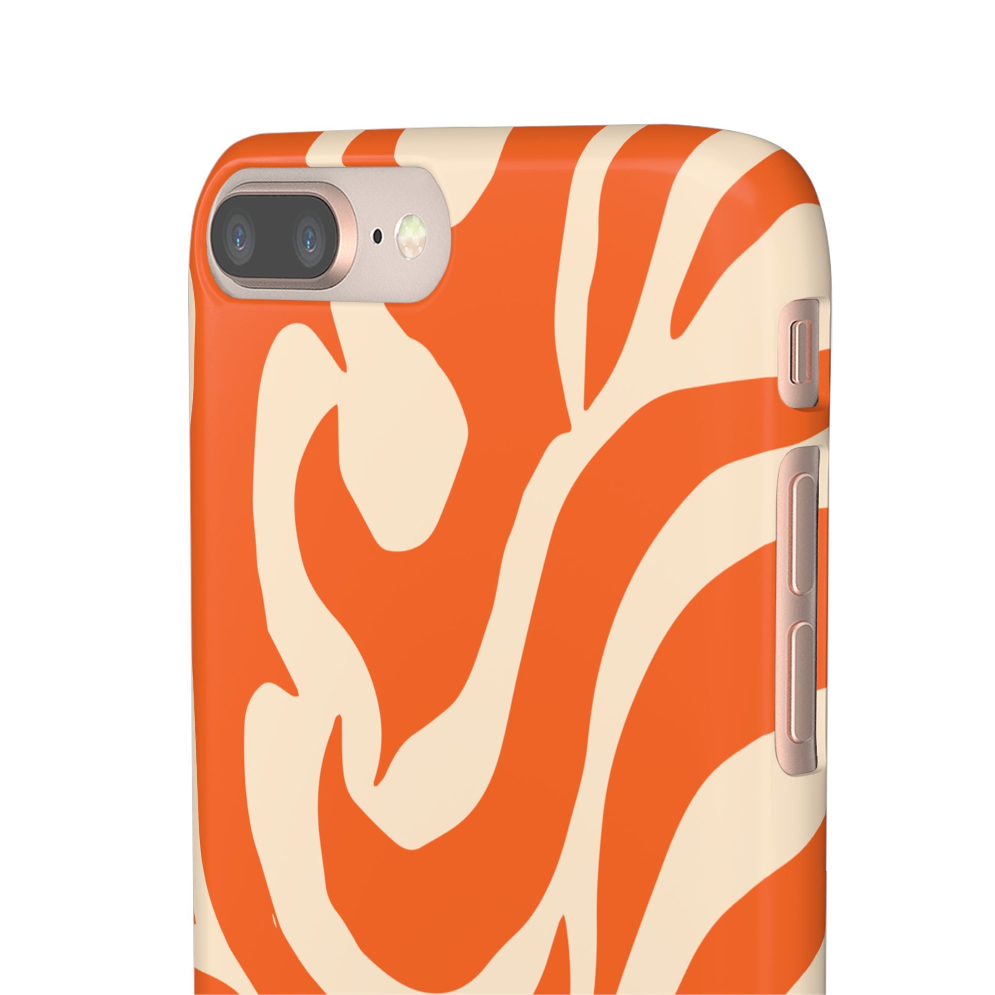 Orange Swirl Phone Case — Retro Abstract iPhone Snap Case