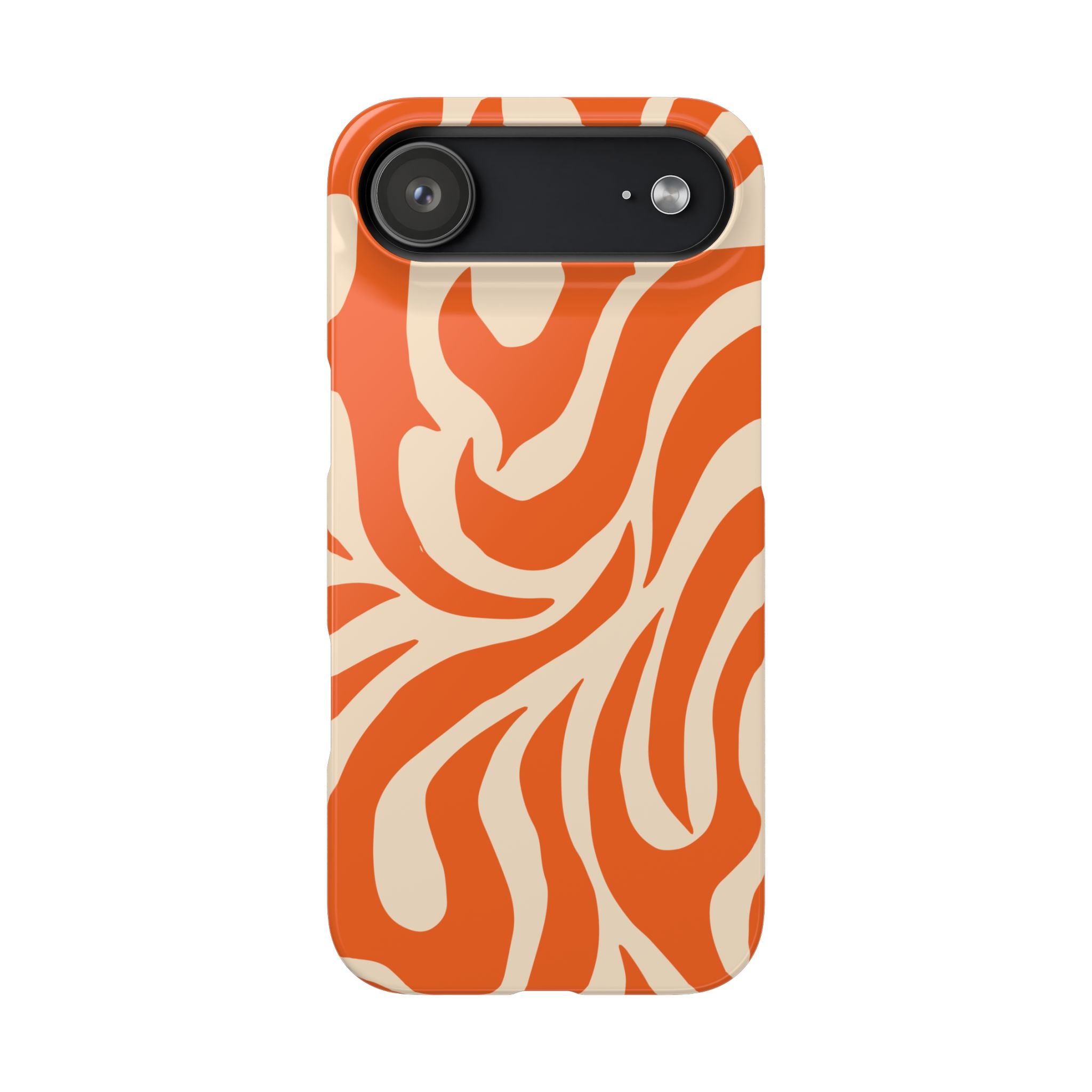 Orange Swirl Phone Case — Retro Abstract iPhone Snap Case