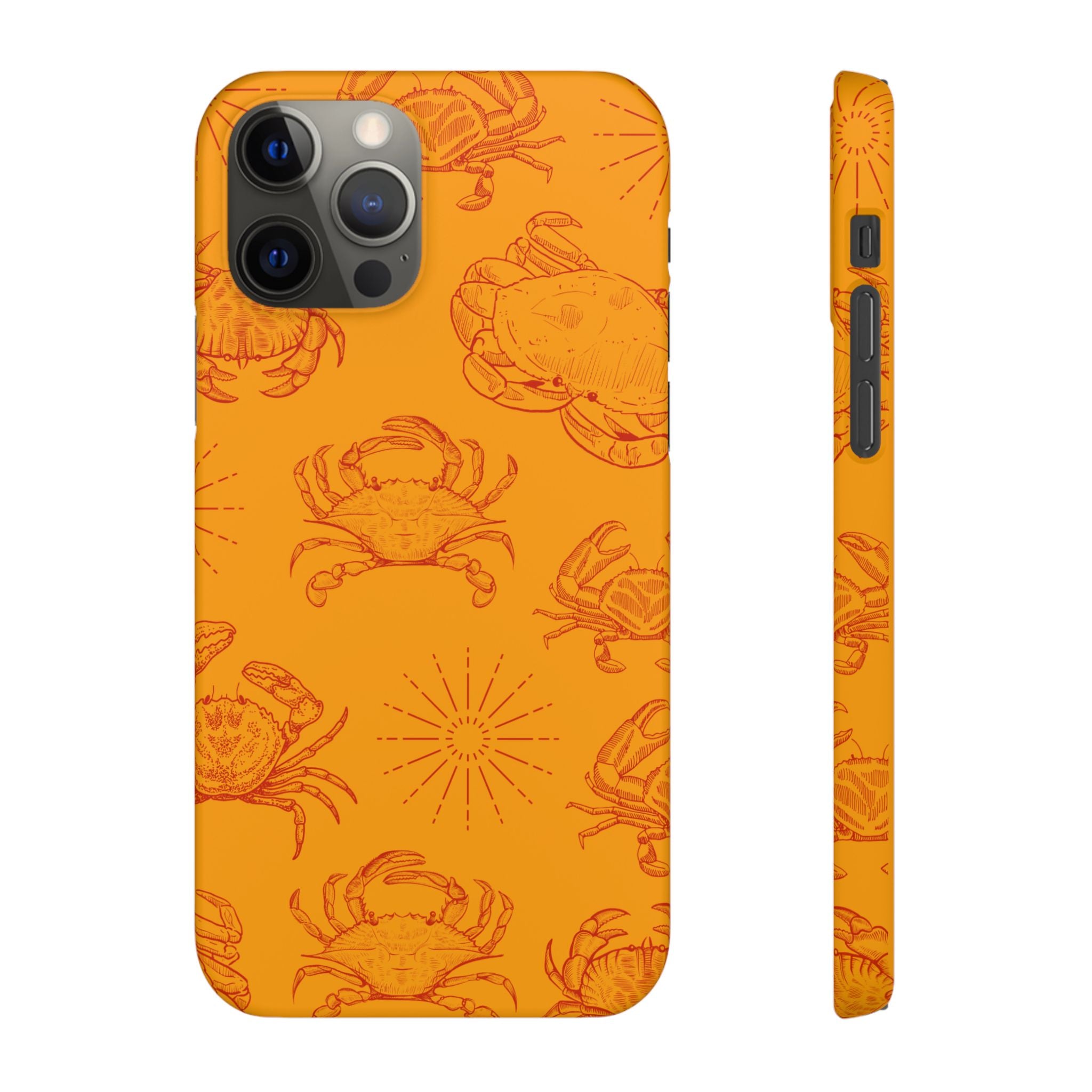 Crab Pattern Snap Case – Orange Coastal Phone Cover