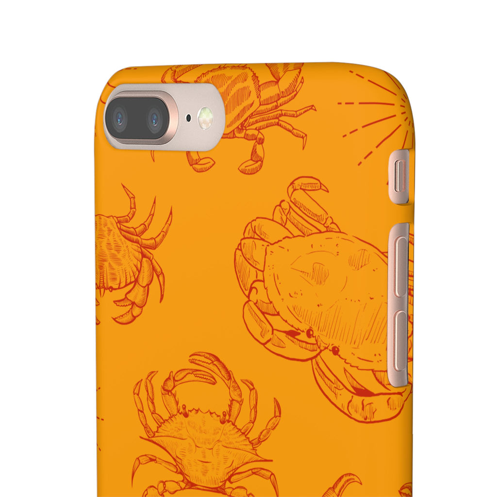 Crab Pattern Snap Case – Orange Coastal Phone Cover