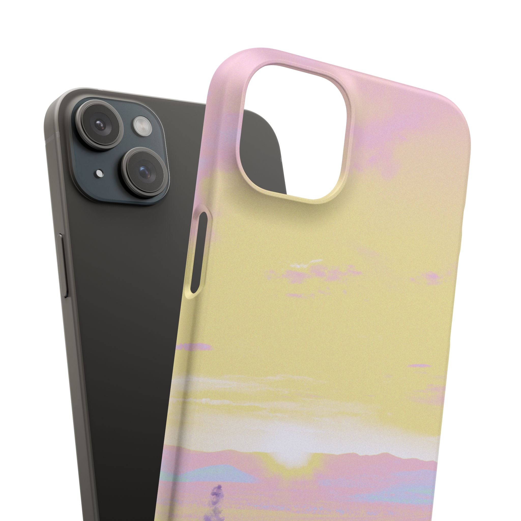 Pastel Lavender Field Phone Case — Sunset Sky Snap Case