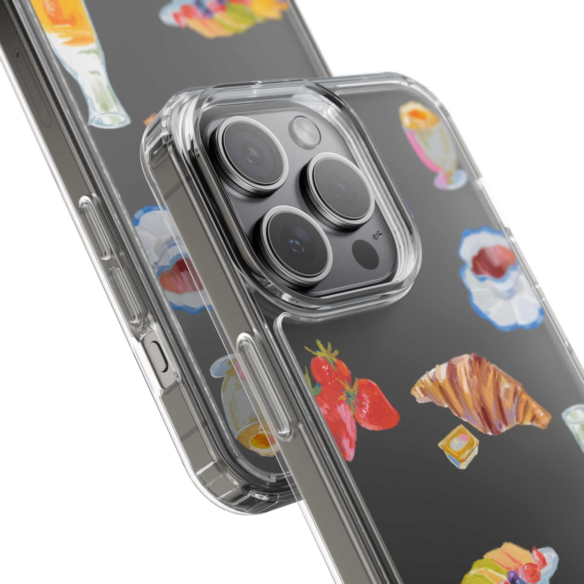 Clear Phone Case — Breakfast Pastries & Brunch Icons Clear Case