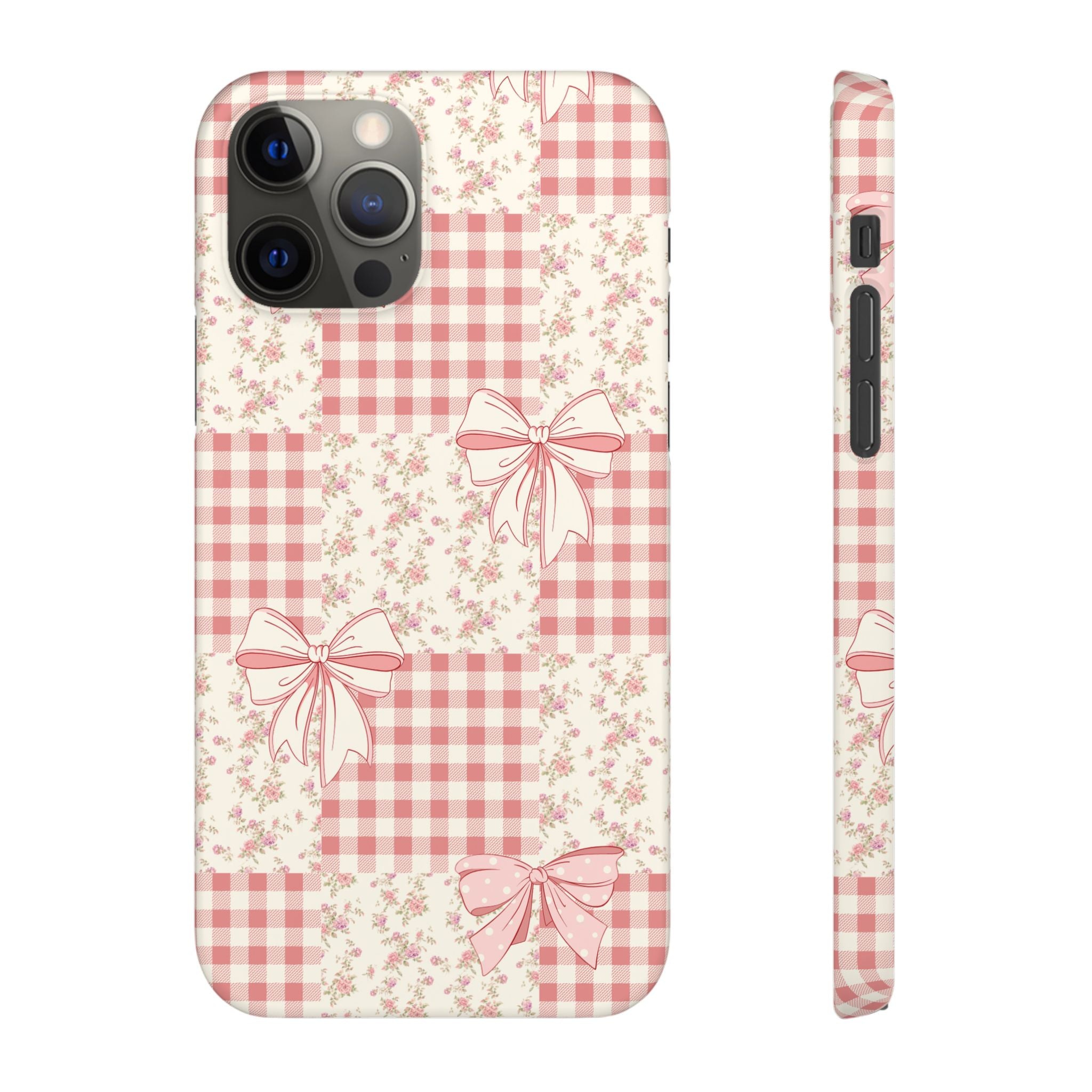 Pink Bow Patchwork Case