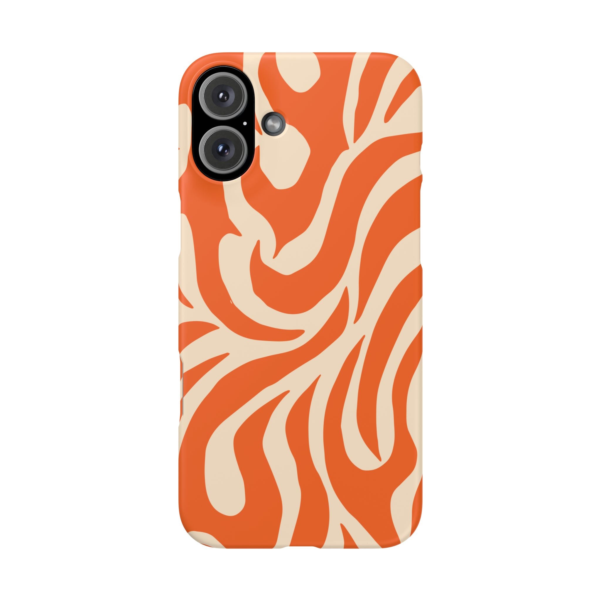 Orange Swirl Phone Case — Retro Abstract iPhone Snap Case
