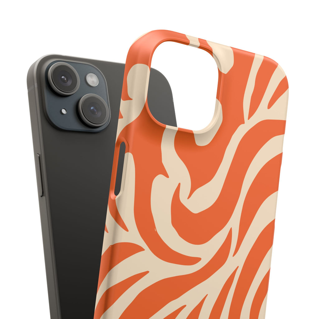 Orange Swirl Phone Case — Retro Abstract iPhone Snap Case