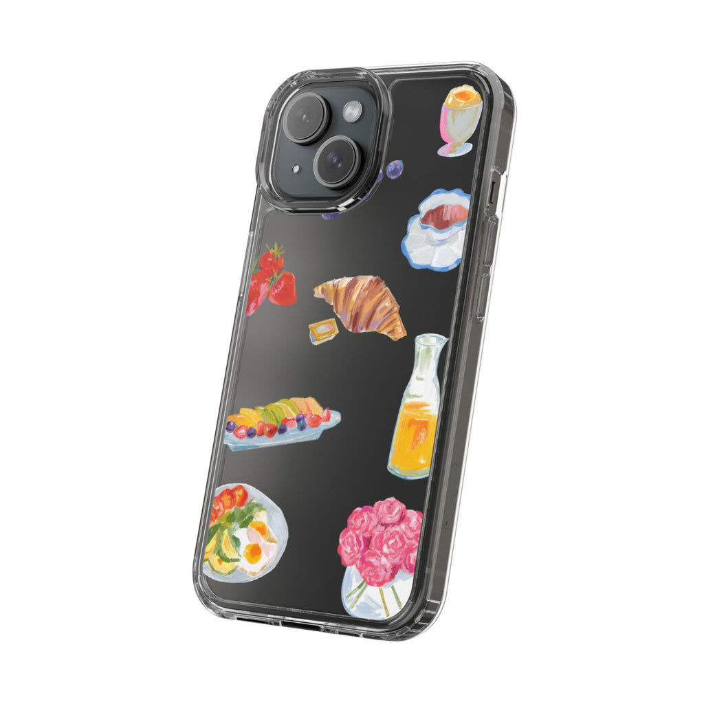 Clear Phone Case — Breakfast Pastries & Brunch Icons Clear Case