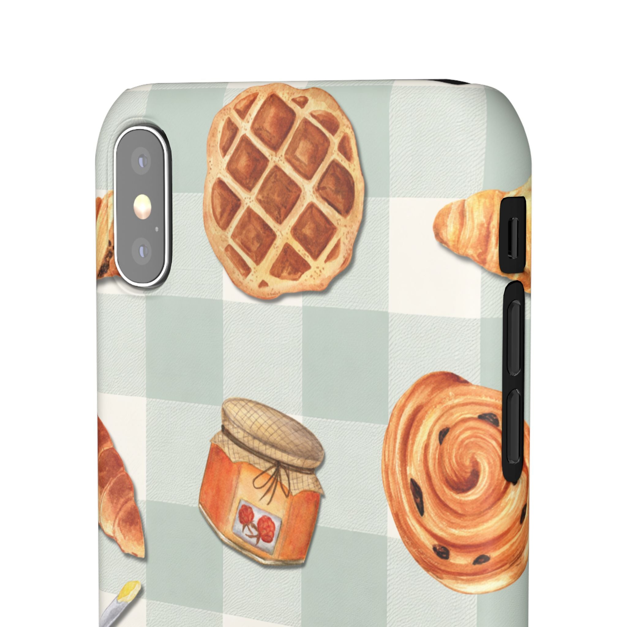 Bakery Breakfast Phone Case — Cute Pastry Pattern Snap Case