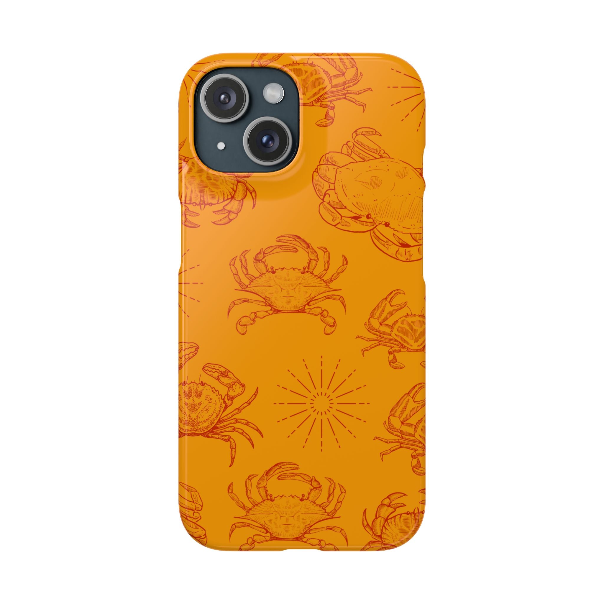 Crab Pattern Snap Case – Orange Coastal Phone Cover