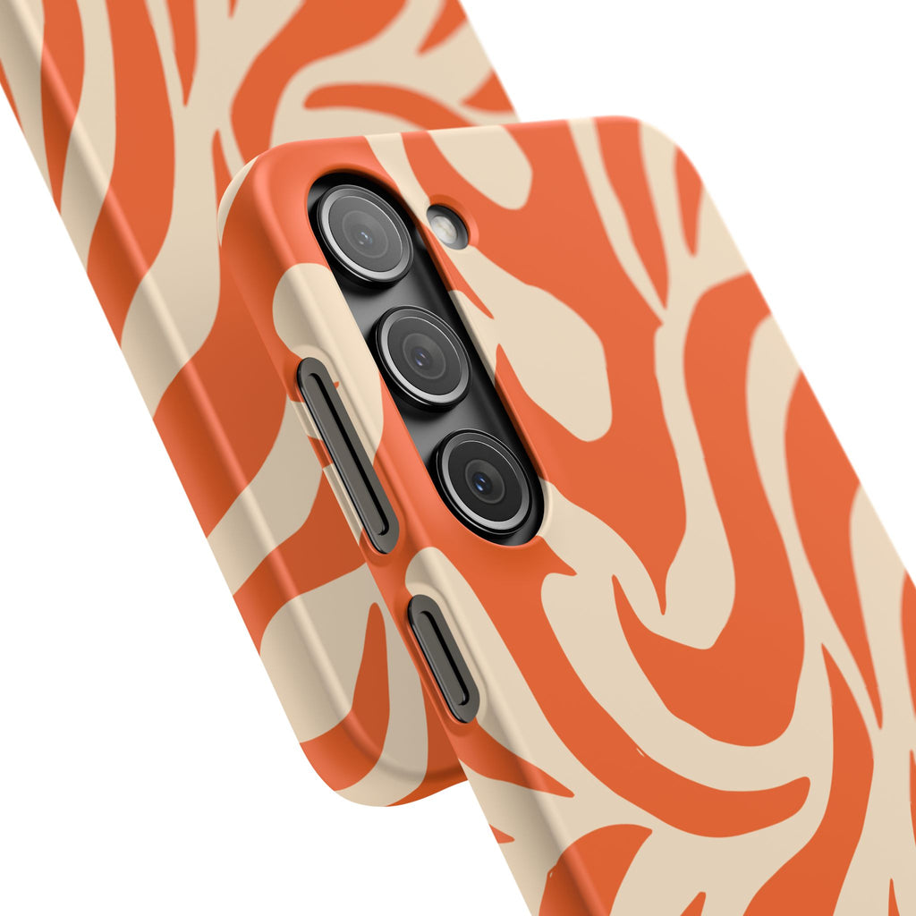 Orange Swirl Phone Case — Retro Abstract iPhone Snap Case