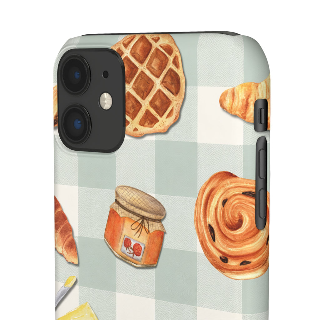 Bakery Breakfast Phone Case — Cute Pastry Pattern Snap Case