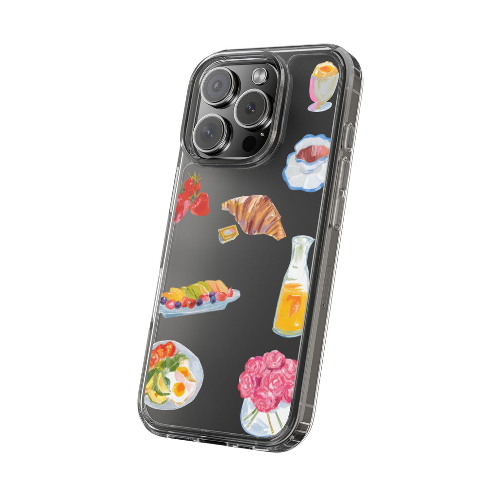 Clear Phone Case — Breakfast Pastries & Brunch Icons Clear Case