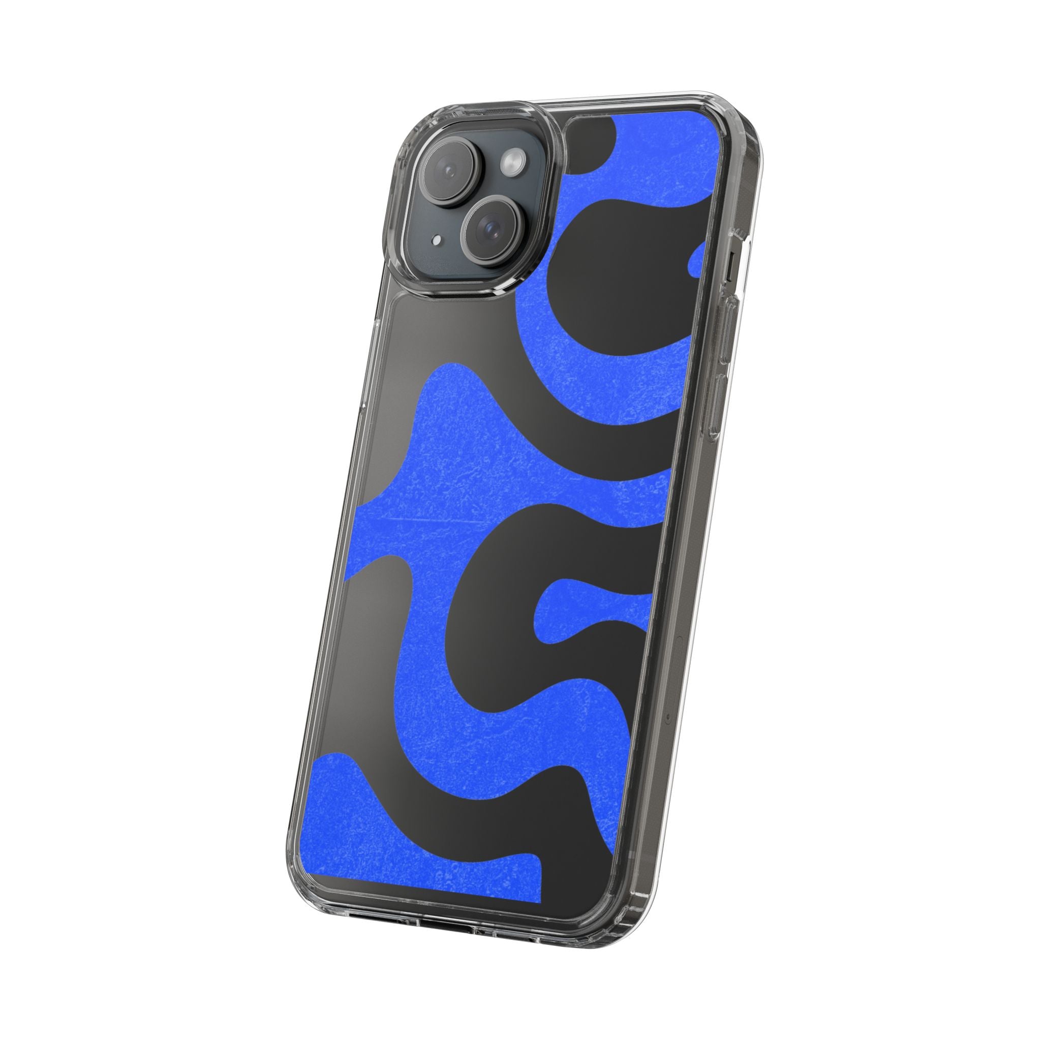 Copy of Abstract Blue Wave Clear Phone Case
