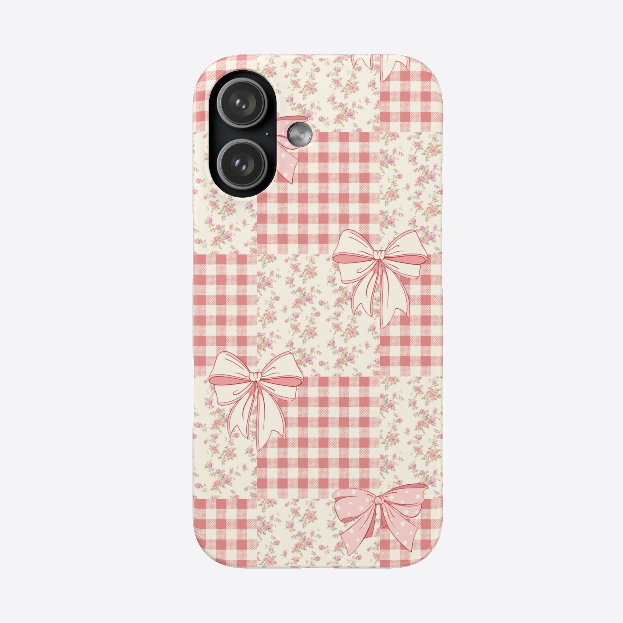 Pink Bow Patchwork Case