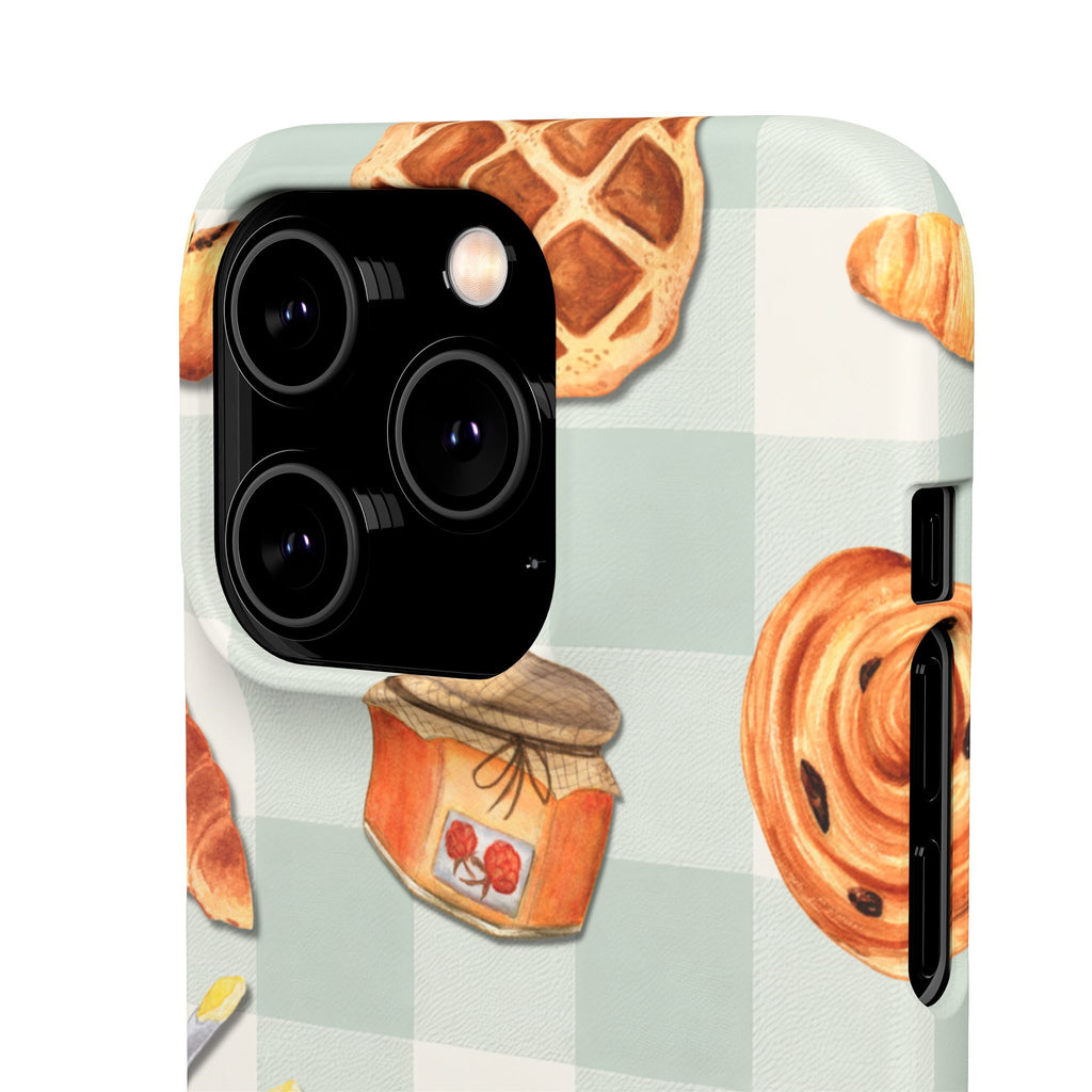 Bakery Breakfast Phone Case — Cute Pastry Pattern Snap Case