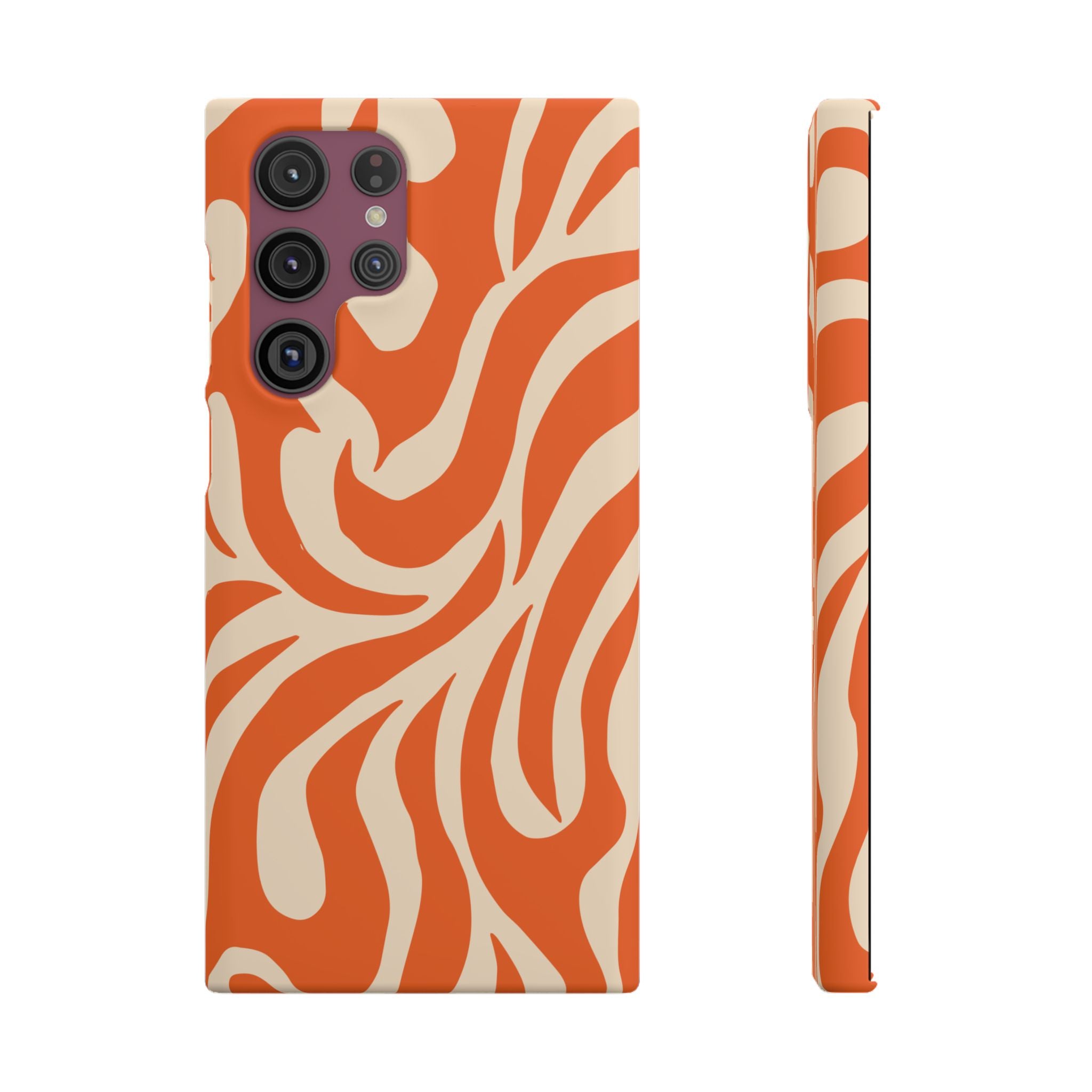 Orange Swirl Phone Case — Retro Abstract iPhone Snap Case