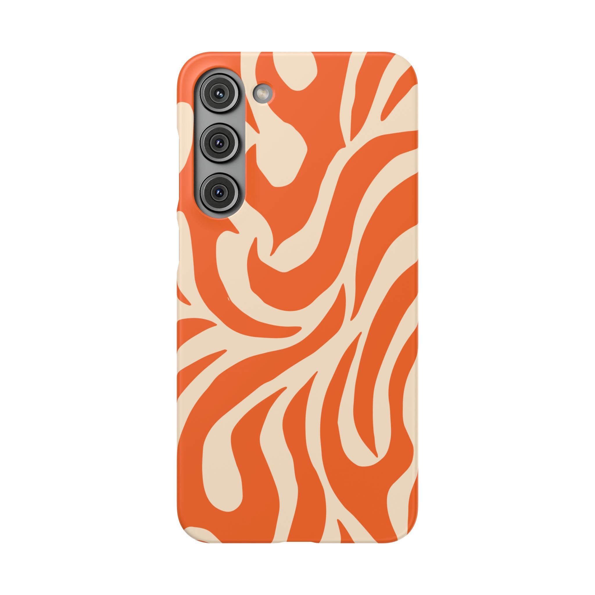 Orange Swirl Phone Case — Retro Abstract iPhone Snap Case