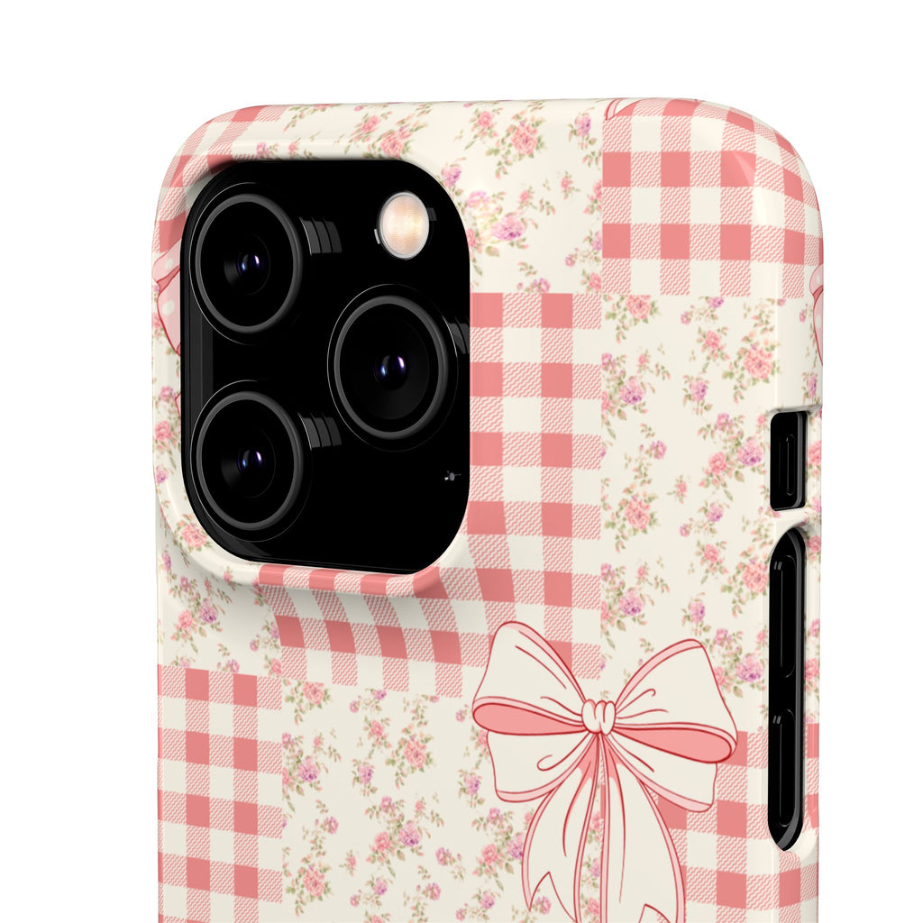 Pink Bow Patchwork Case