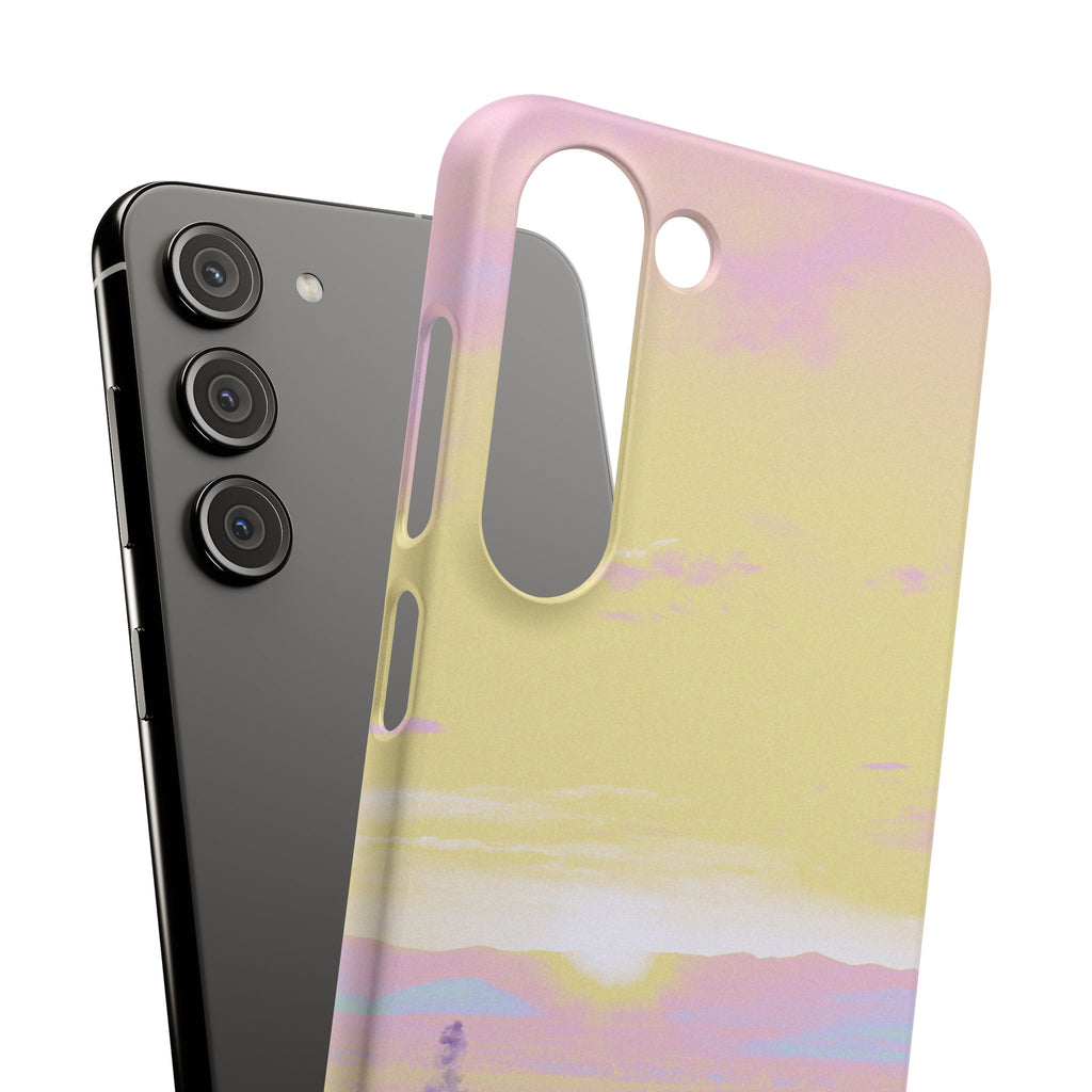 Pastel Lavender Field Phone Case — Sunset Sky Snap Case