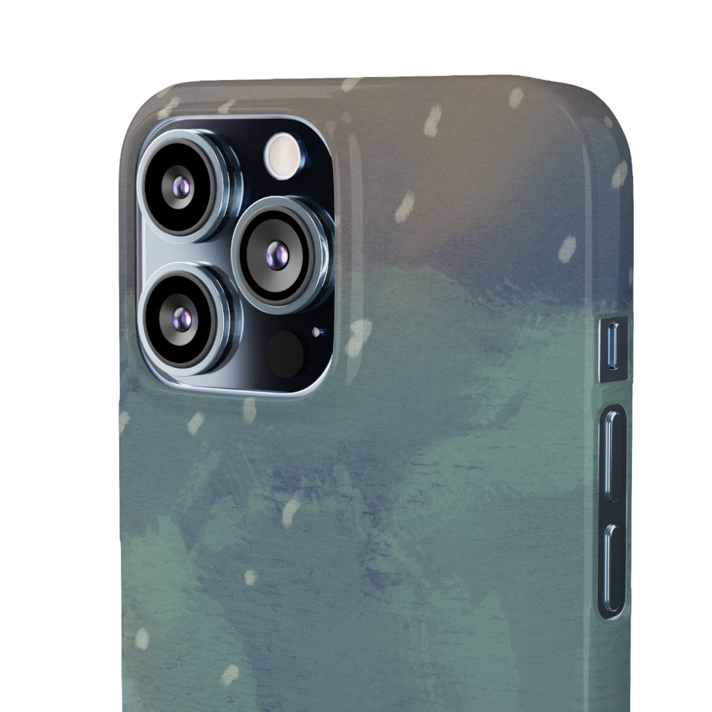 Artistic Rainfall Phone Case – Woman with Umbrella Design