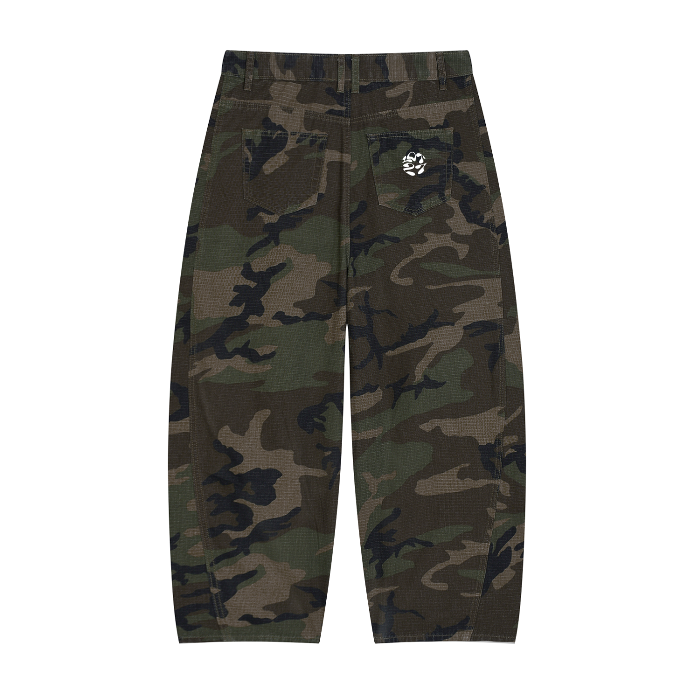 Men’s Camo Barrel Leg Cargo Pants