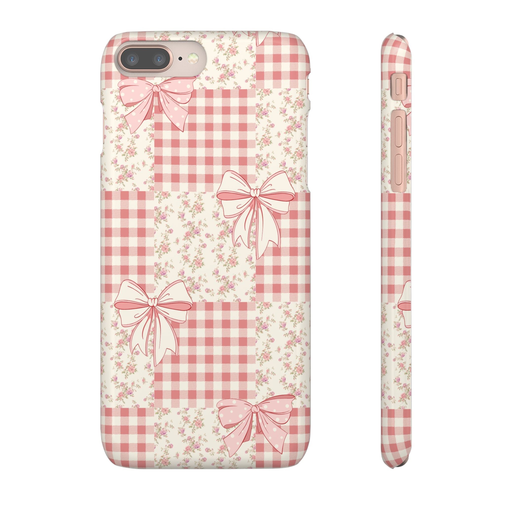 Pink Bow Patchwork Case