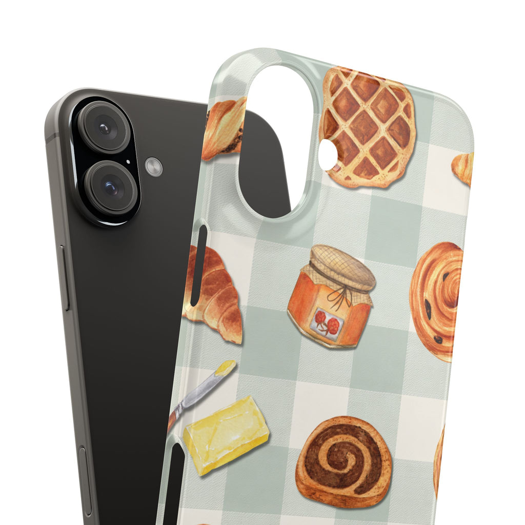 Bakery Breakfast Phone Case — Cute Pastry Pattern Snap Case