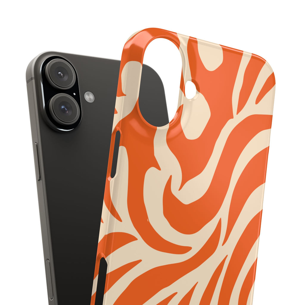 Orange Swirl Phone Case — Retro Abstract iPhone Snap Case