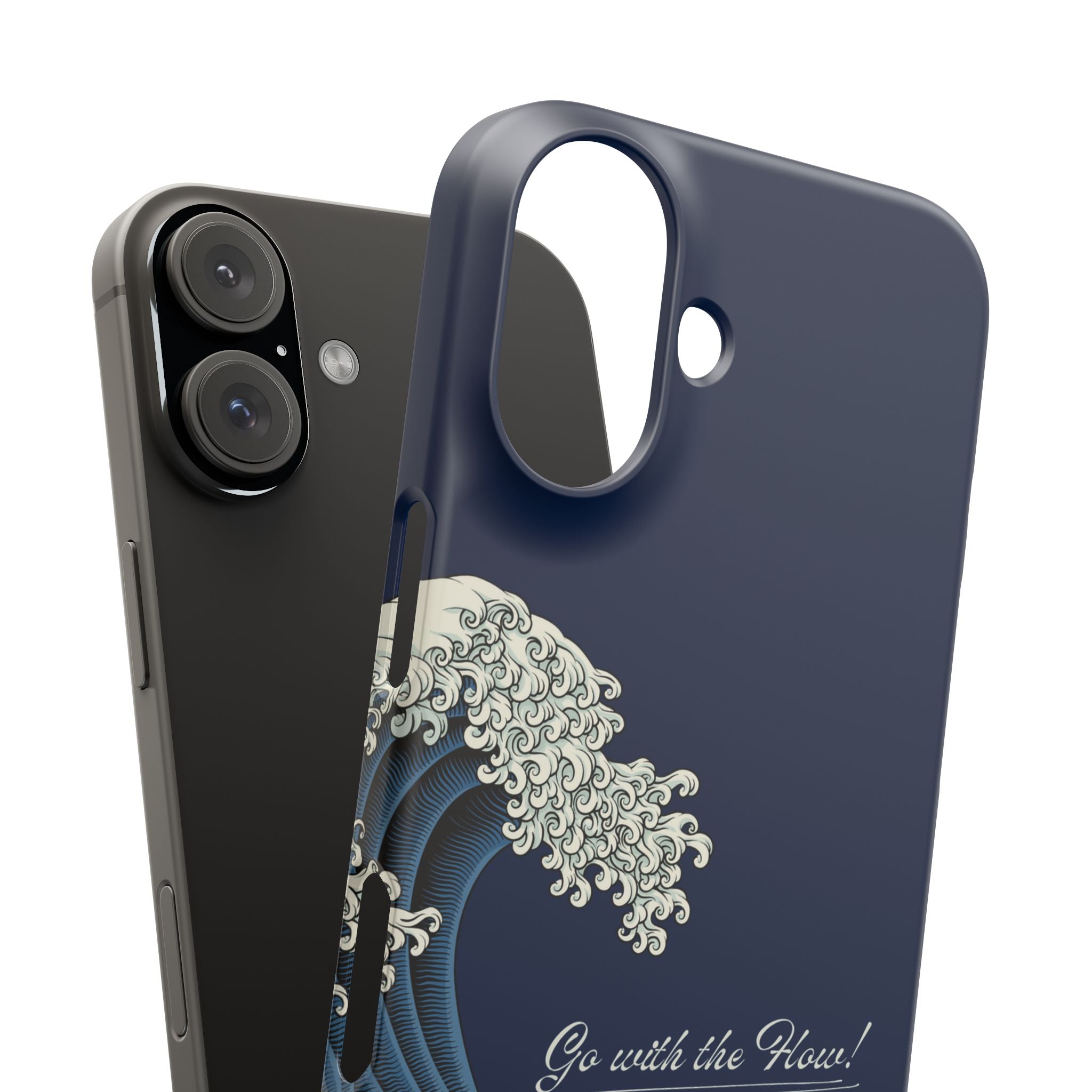 Phone Case — 'Go with the Flow' Wave Design
