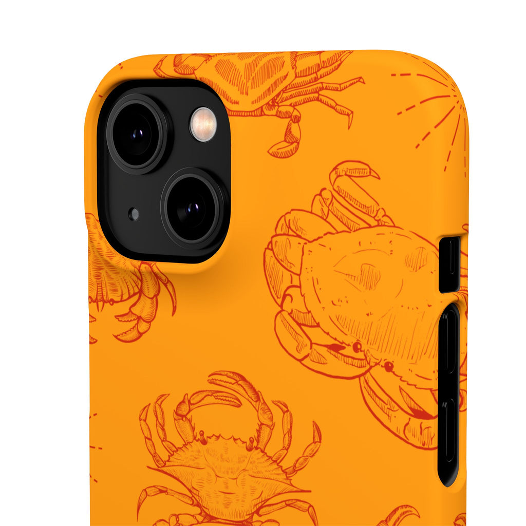 Crab Pattern Snap Case – Orange Coastal Phone Cover