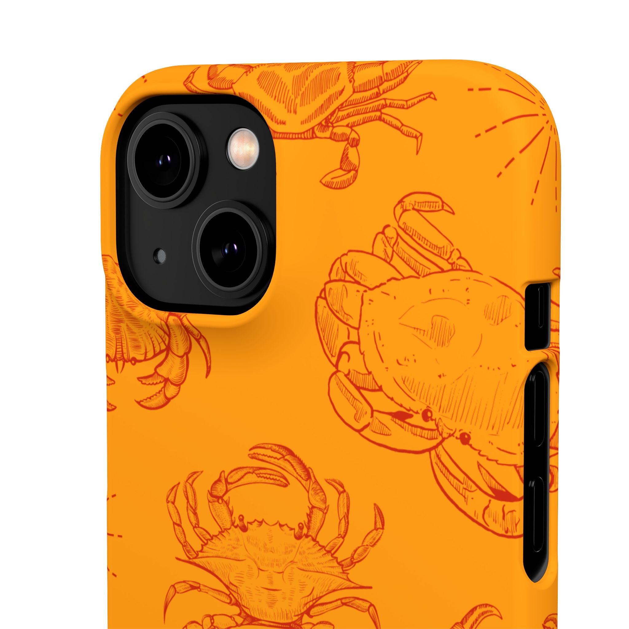 Crab Pattern Snap Case – Orange Coastal Phone Cover