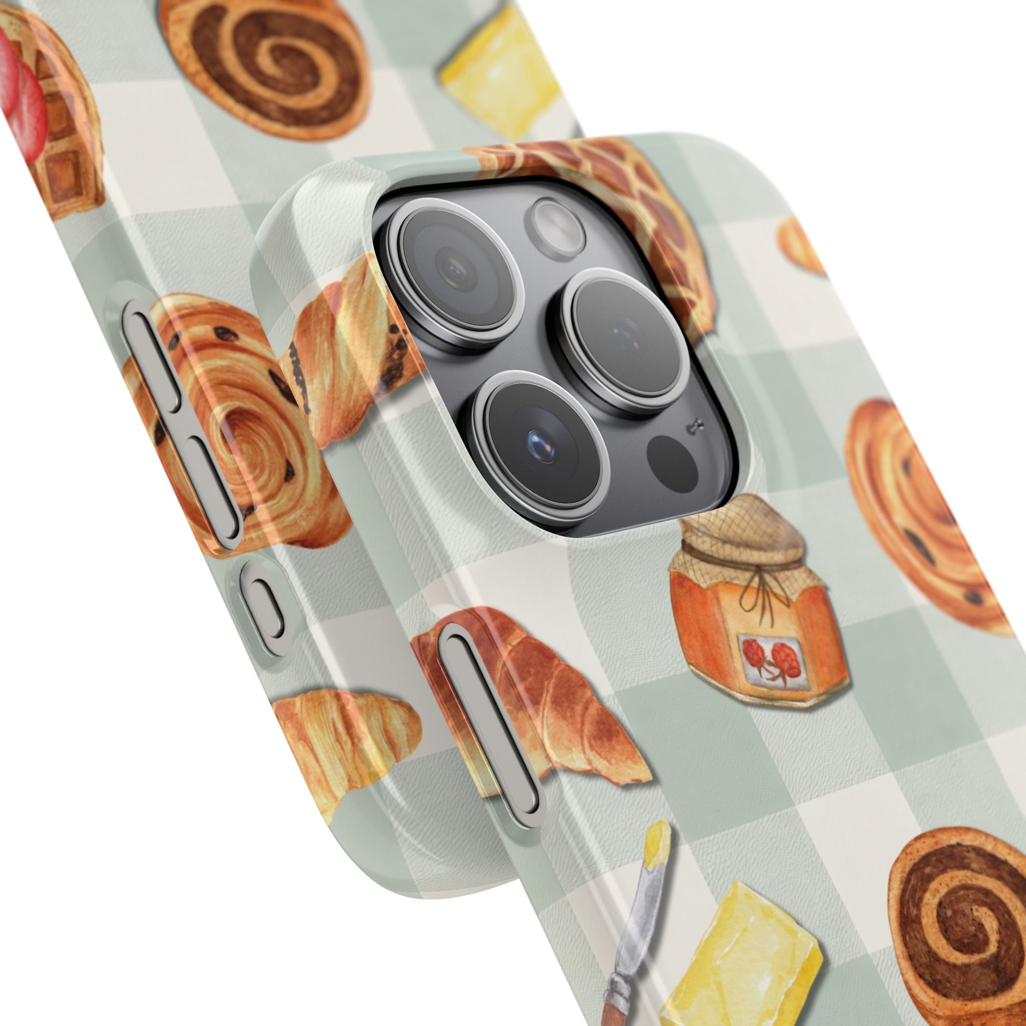 Bakery Breakfast Phone Case — Cute Pastry Pattern Snap Case