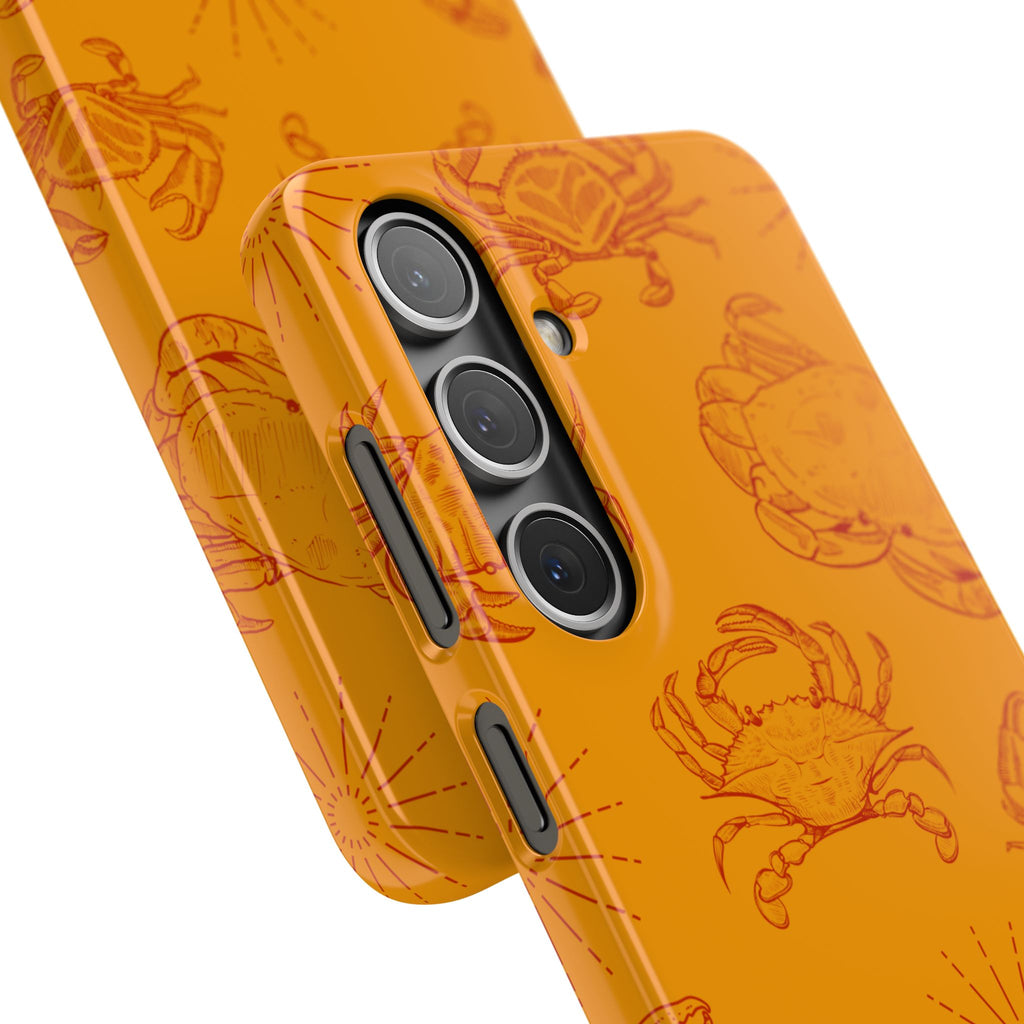 Crab Pattern Snap Case – Orange Coastal Phone Cover