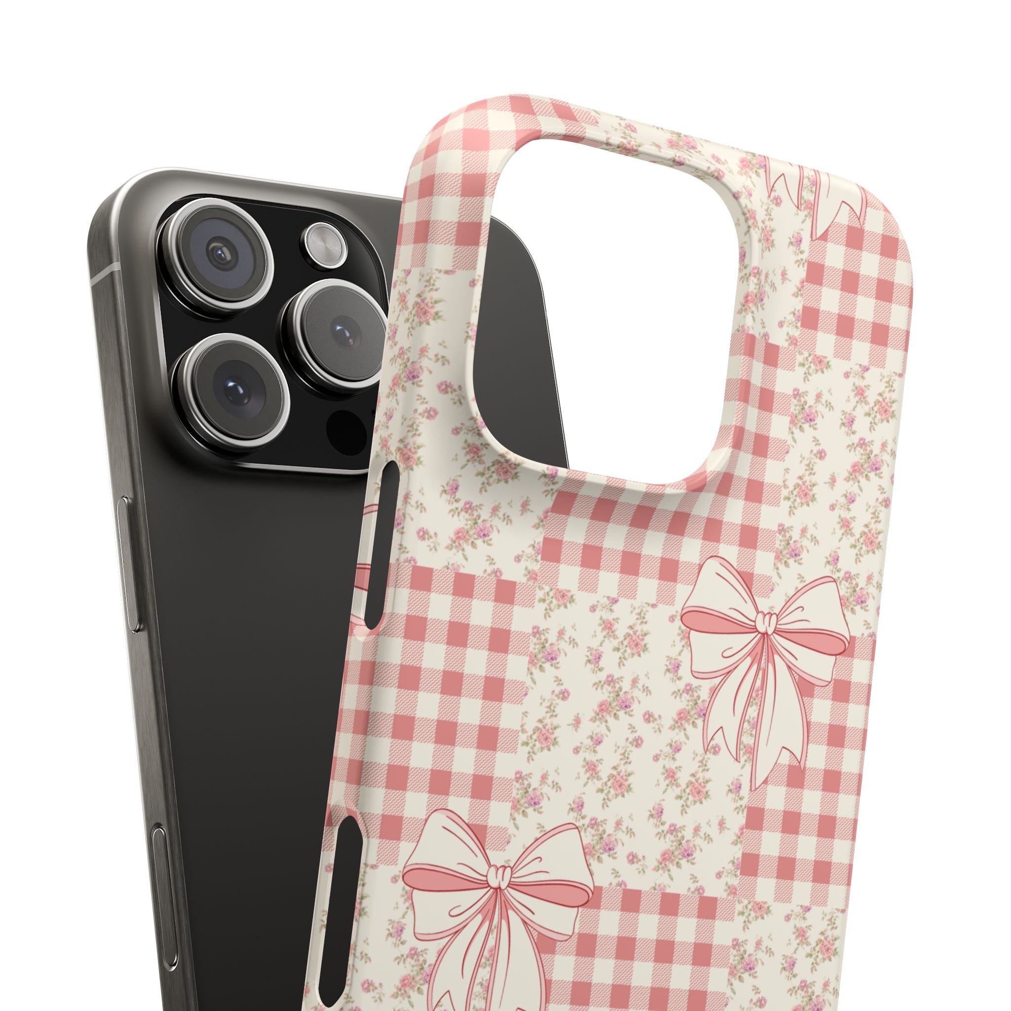 Pink Bow Patchwork Case