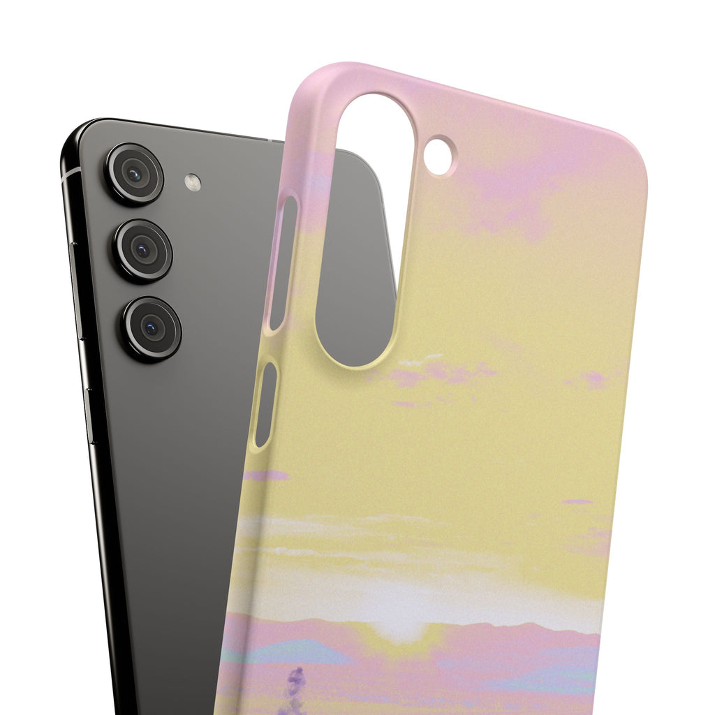 Pastel Lavender Field Phone Case — Sunset Sky Snap Case