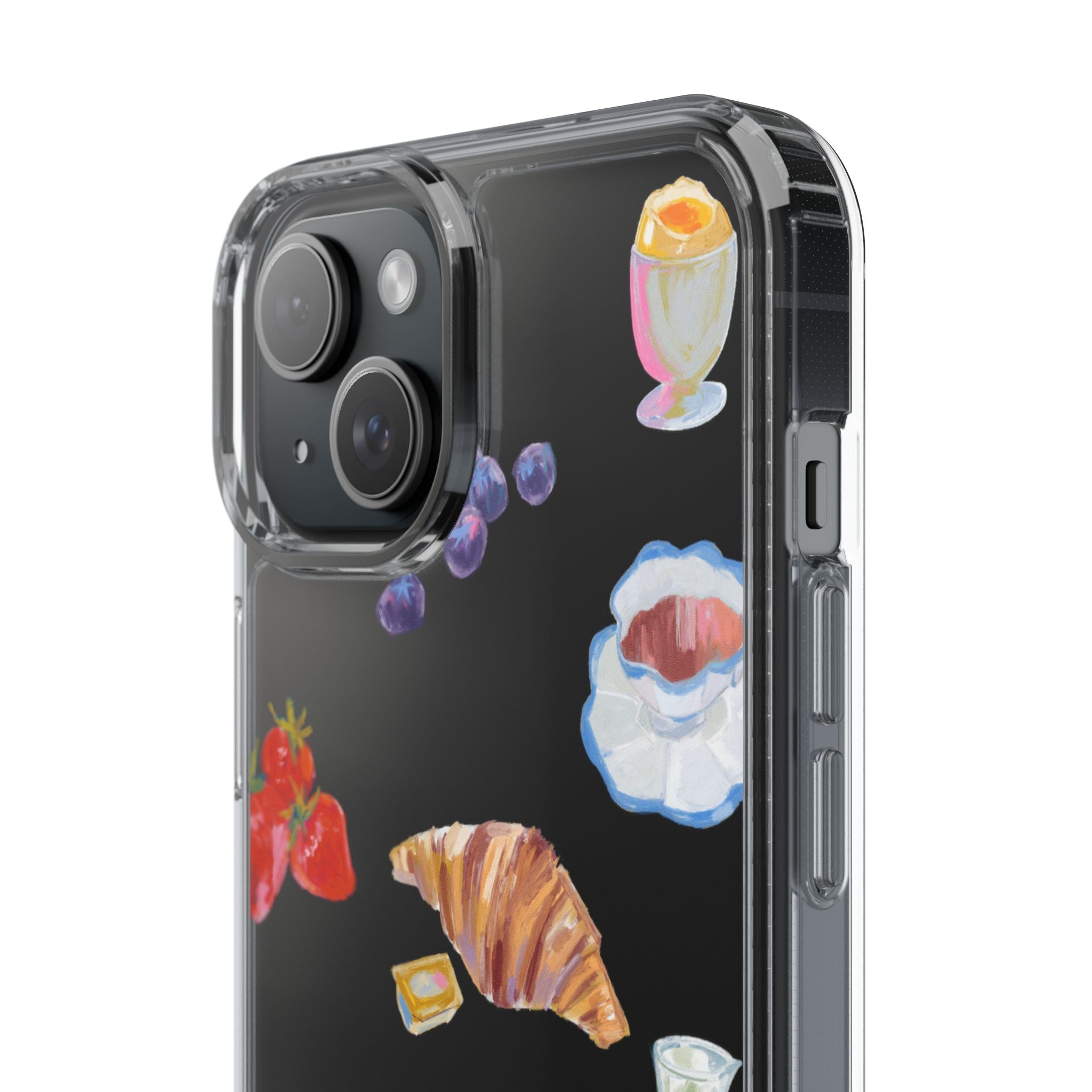 Clear Phone Case — Breakfast Pastries & Brunch Icons Clear Case