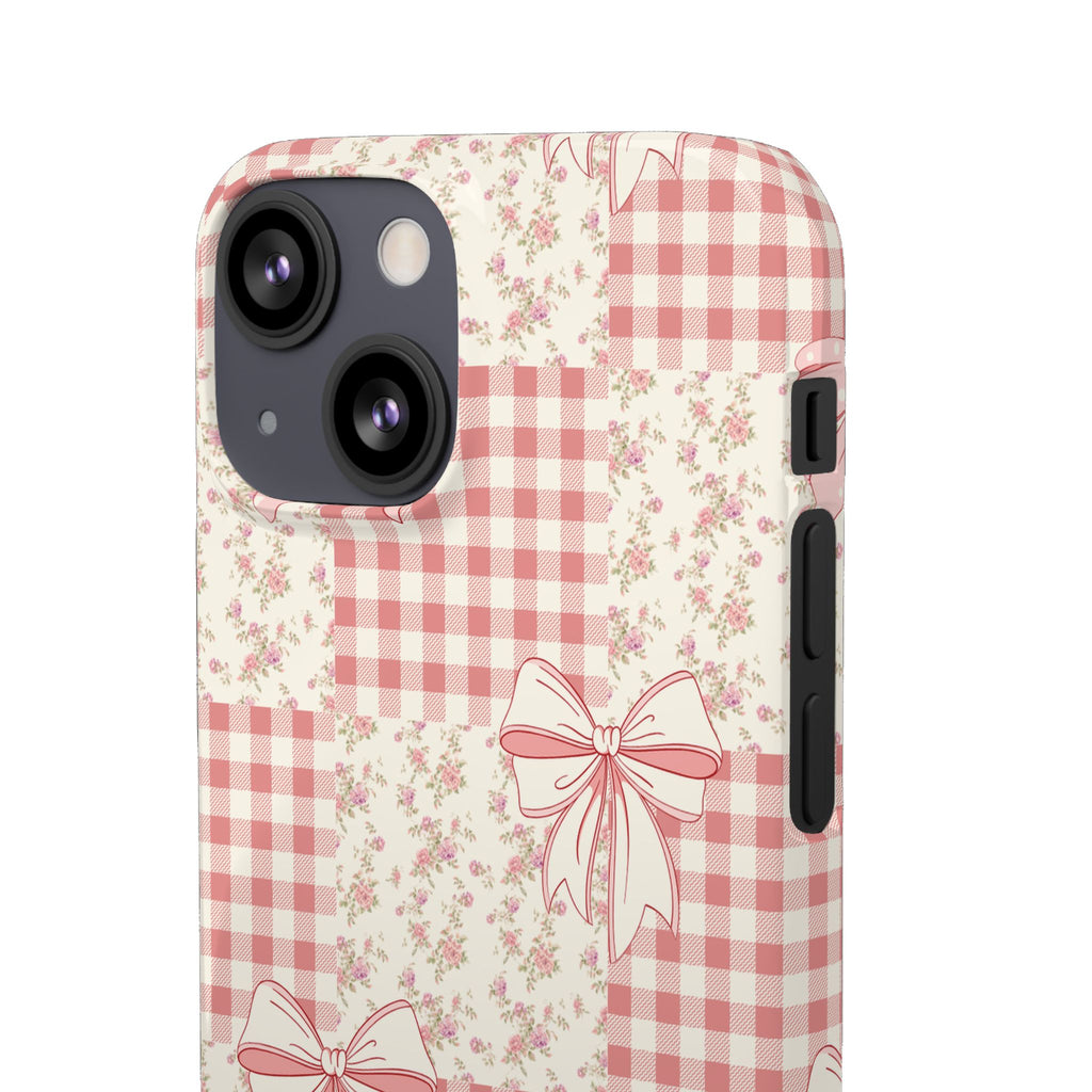 Pink Bow Patchwork Case