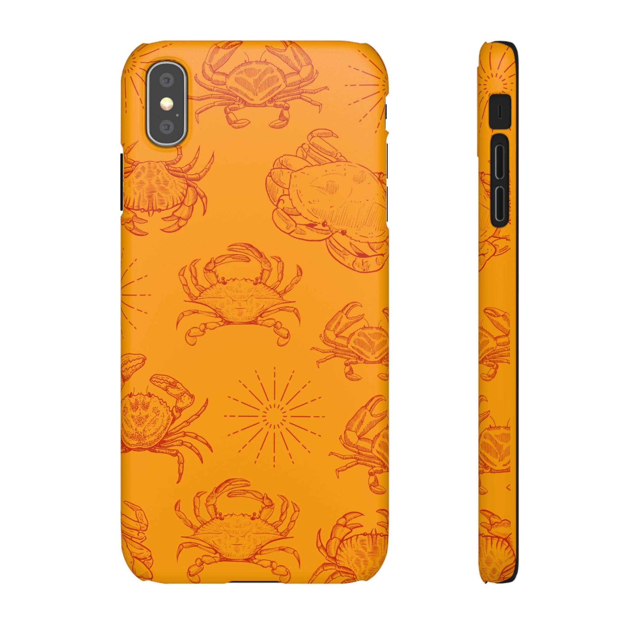 Crab Pattern Snap Case – Orange Coastal Phone Cover