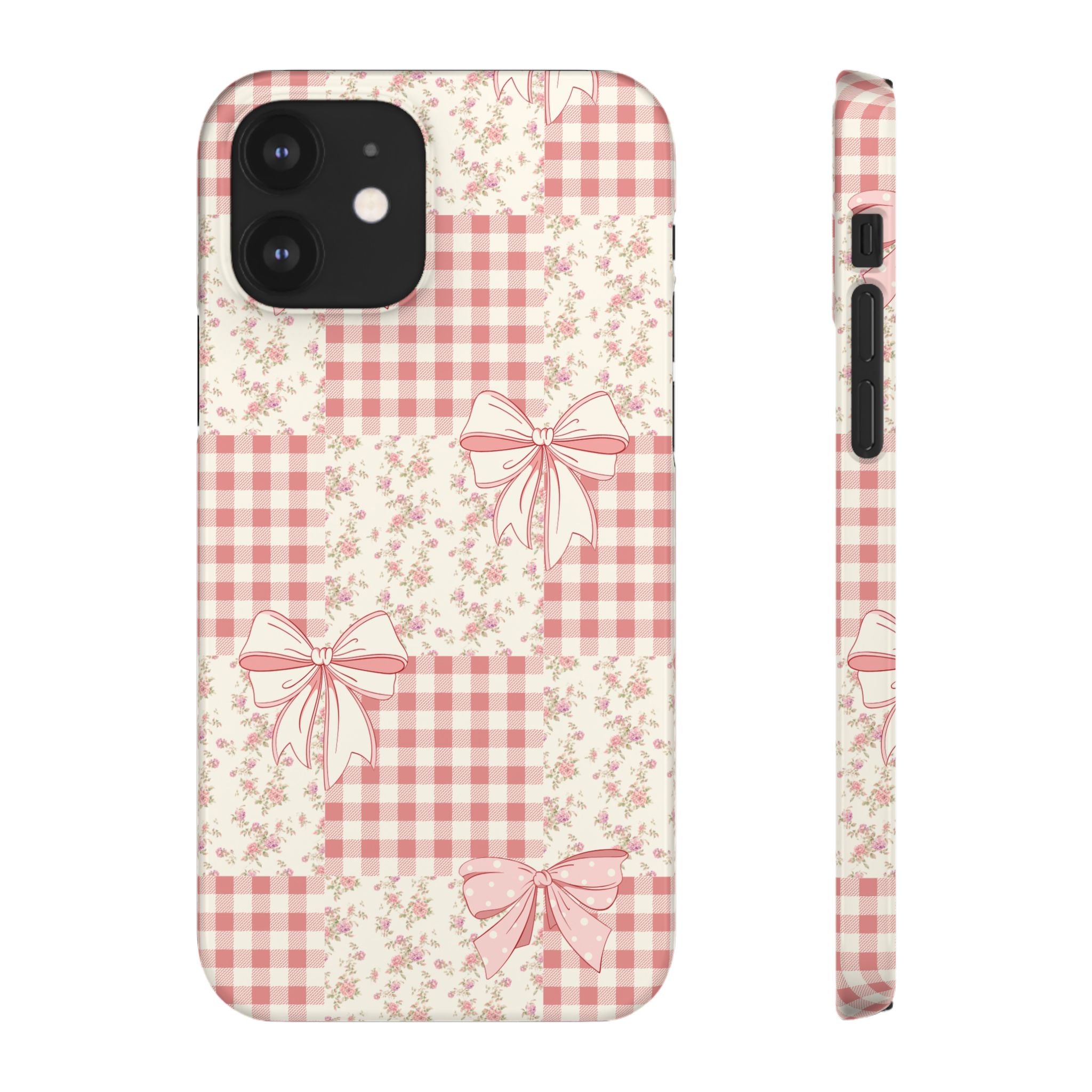 Pink Bow Patchwork Case
