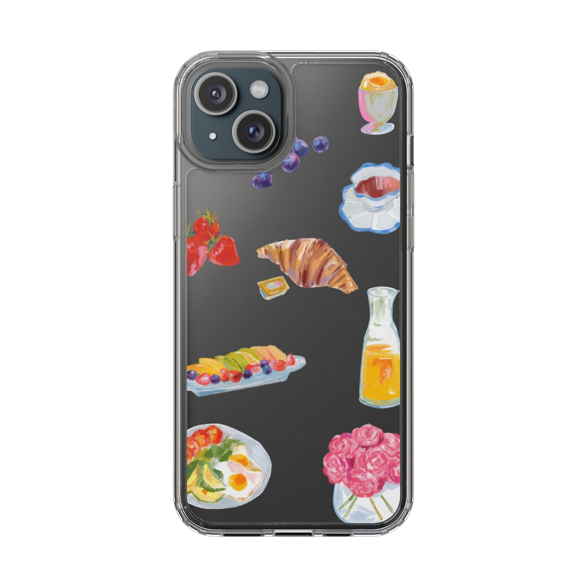 Clear Phone Case — Breakfast Pastries & Brunch Icons Clear Case