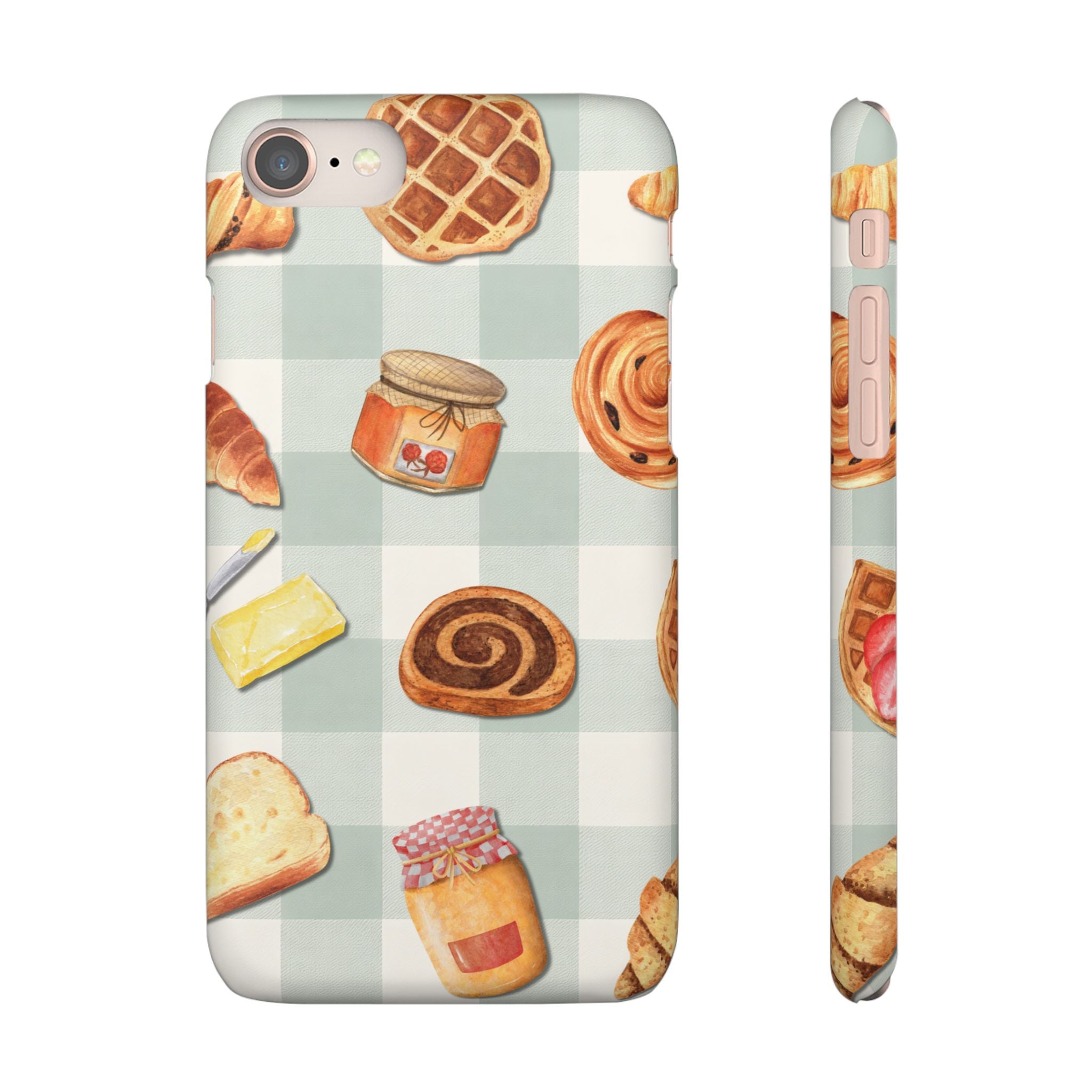 Bakery Breakfast Phone Case — Cute Pastry Pattern Snap Case