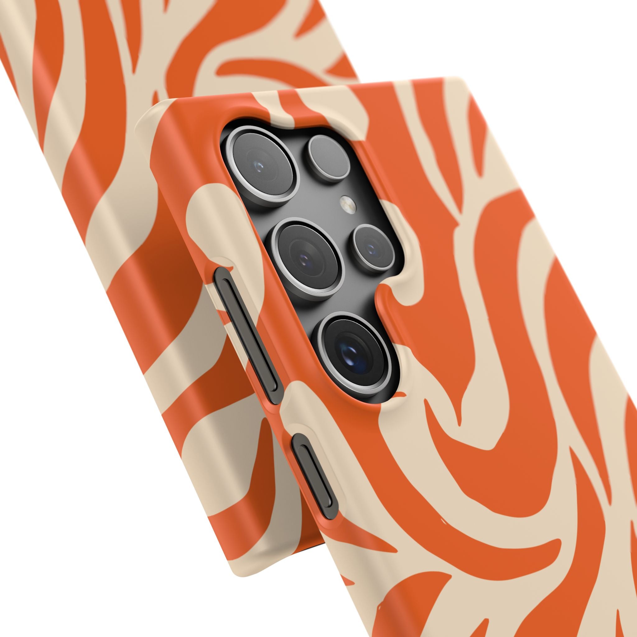 Orange Swirl Phone Case — Retro Abstract iPhone Snap Case