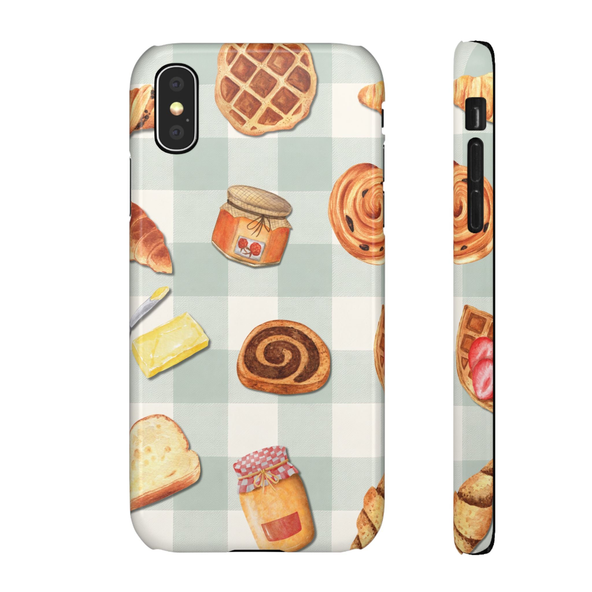 Bakery Breakfast Phone Case — Cute Pastry Pattern Snap Case