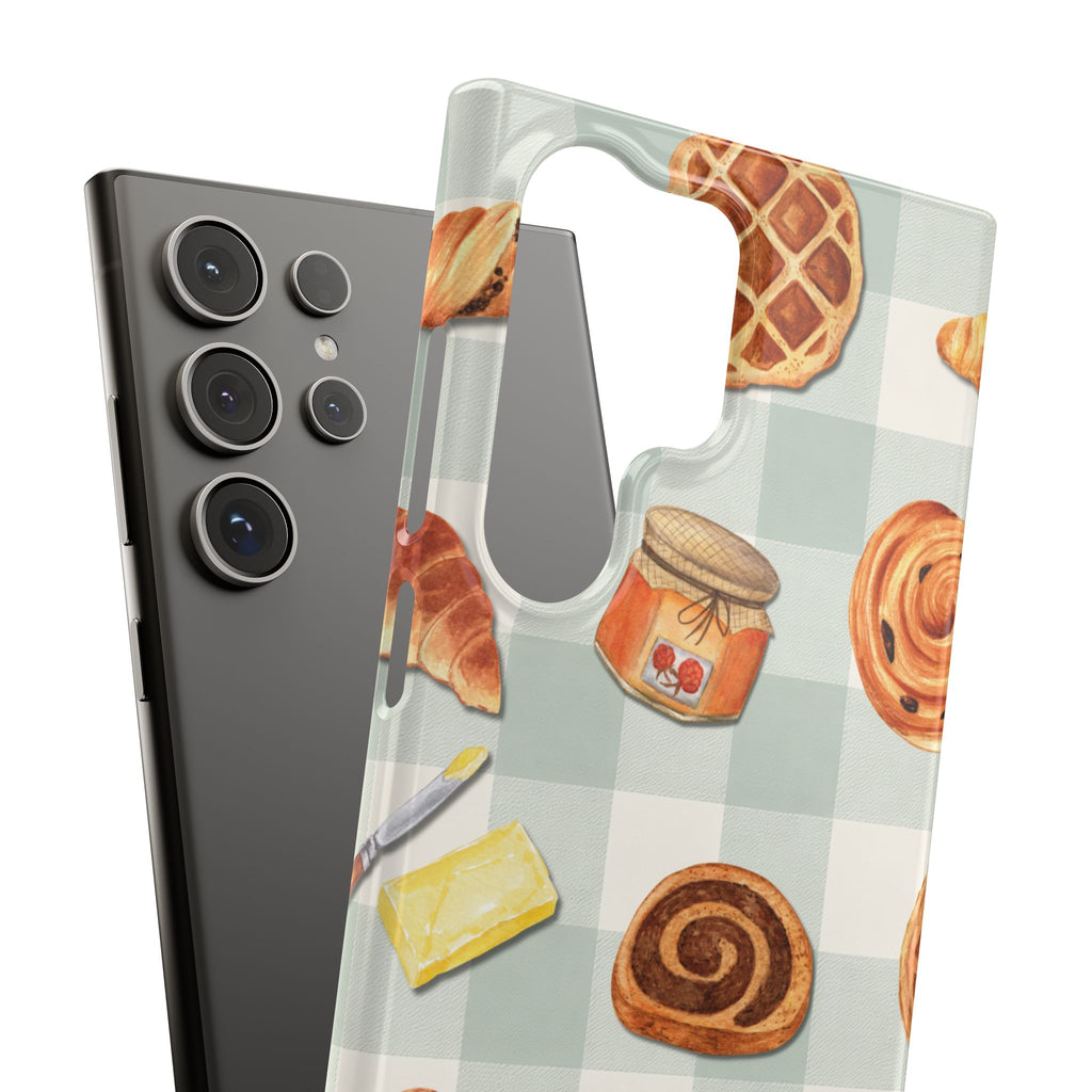 Bakery Breakfast Phone Case — Cute Pastry Pattern Snap Case