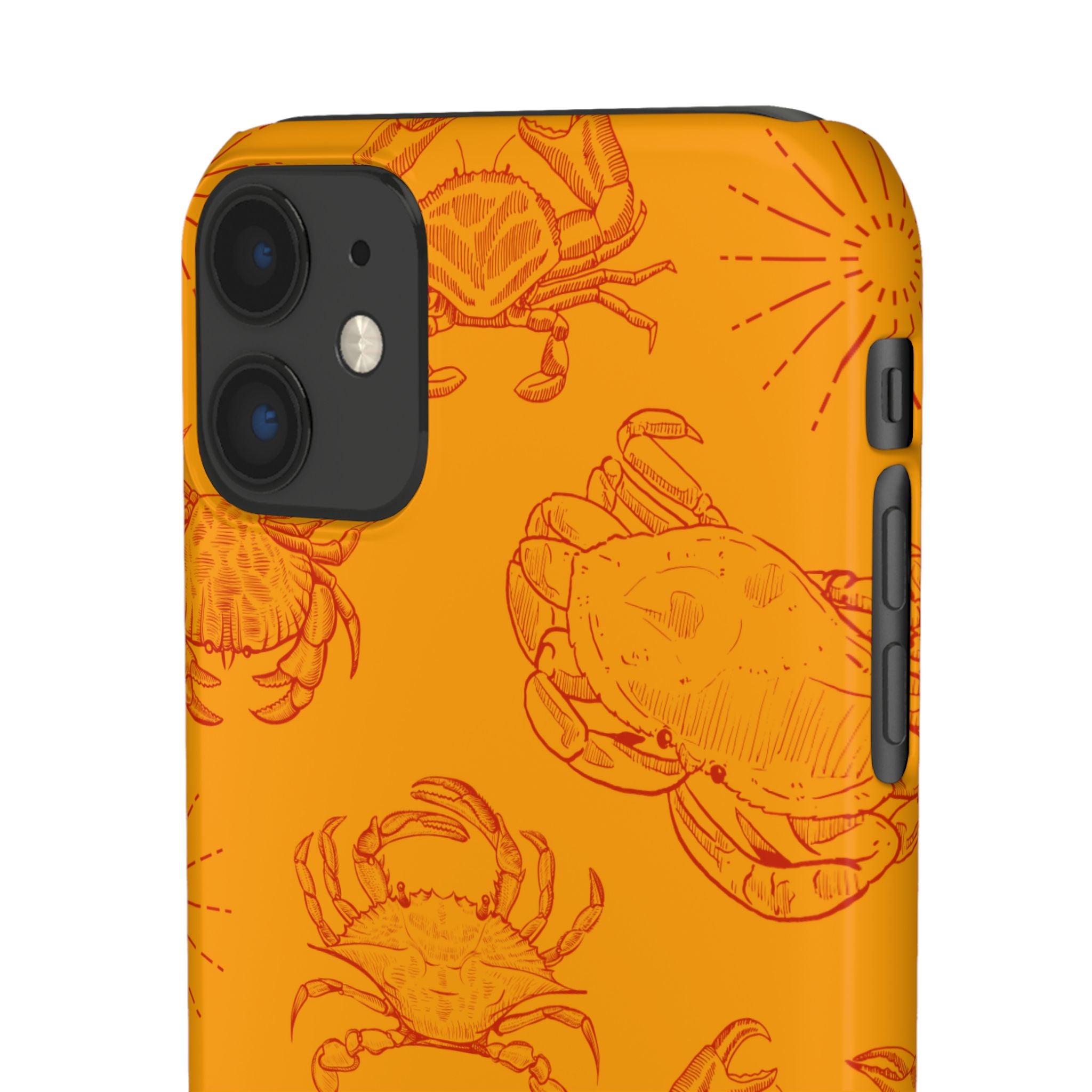 Crab Pattern Snap Case – Orange Coastal Phone Cover