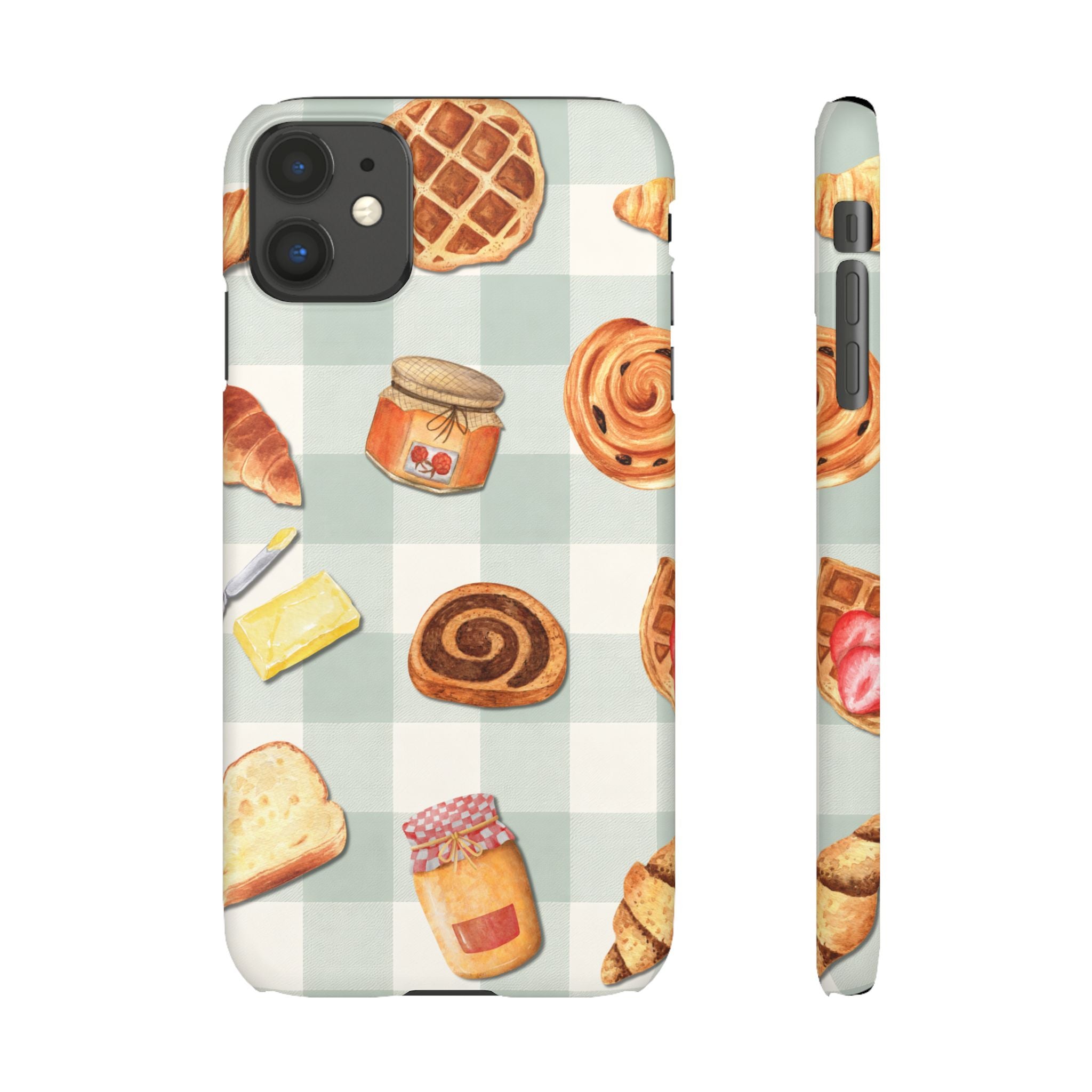 Bakery Breakfast Phone Case — Cute Pastry Pattern Snap Case