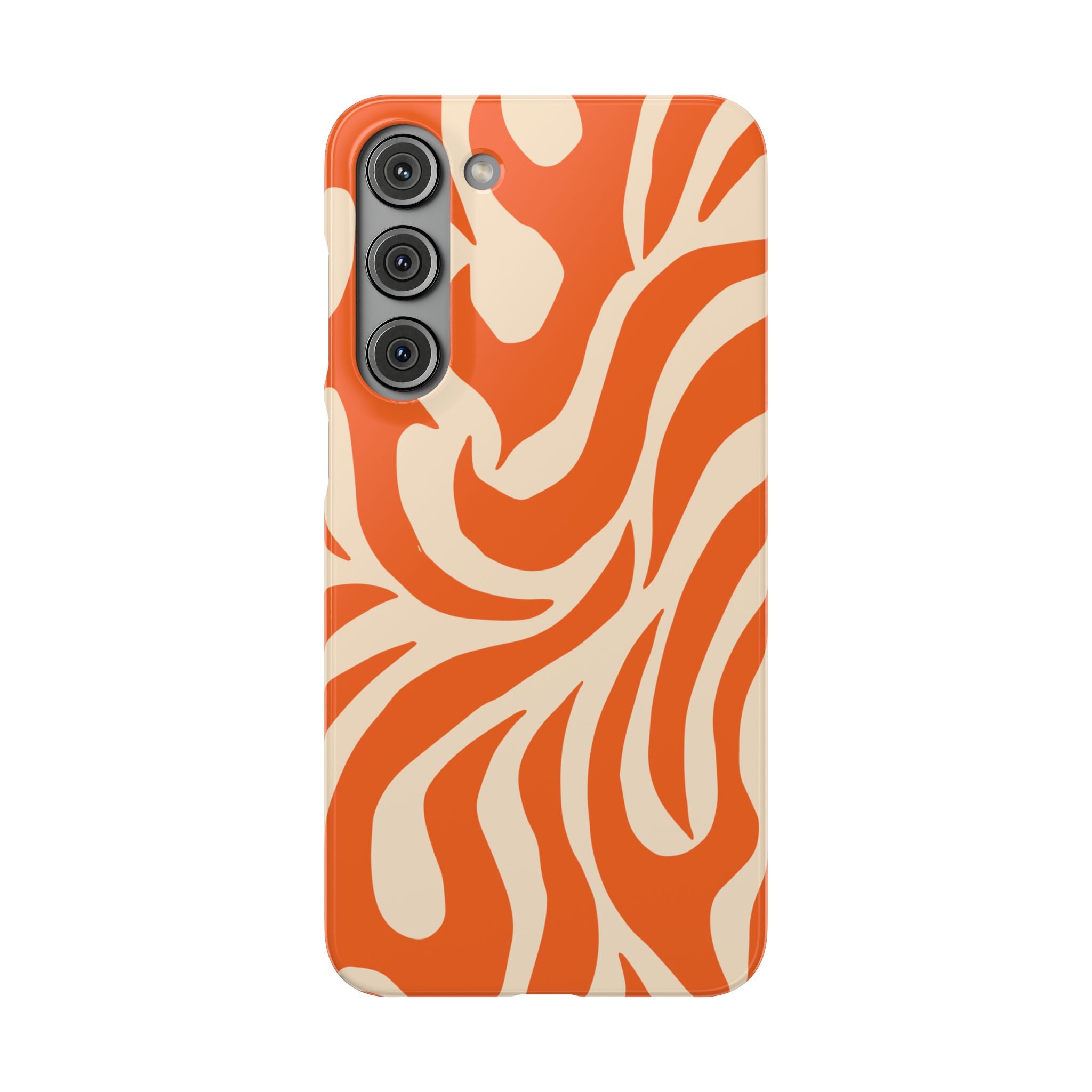 Orange Swirl Phone Case — Retro Abstract iPhone Snap Case