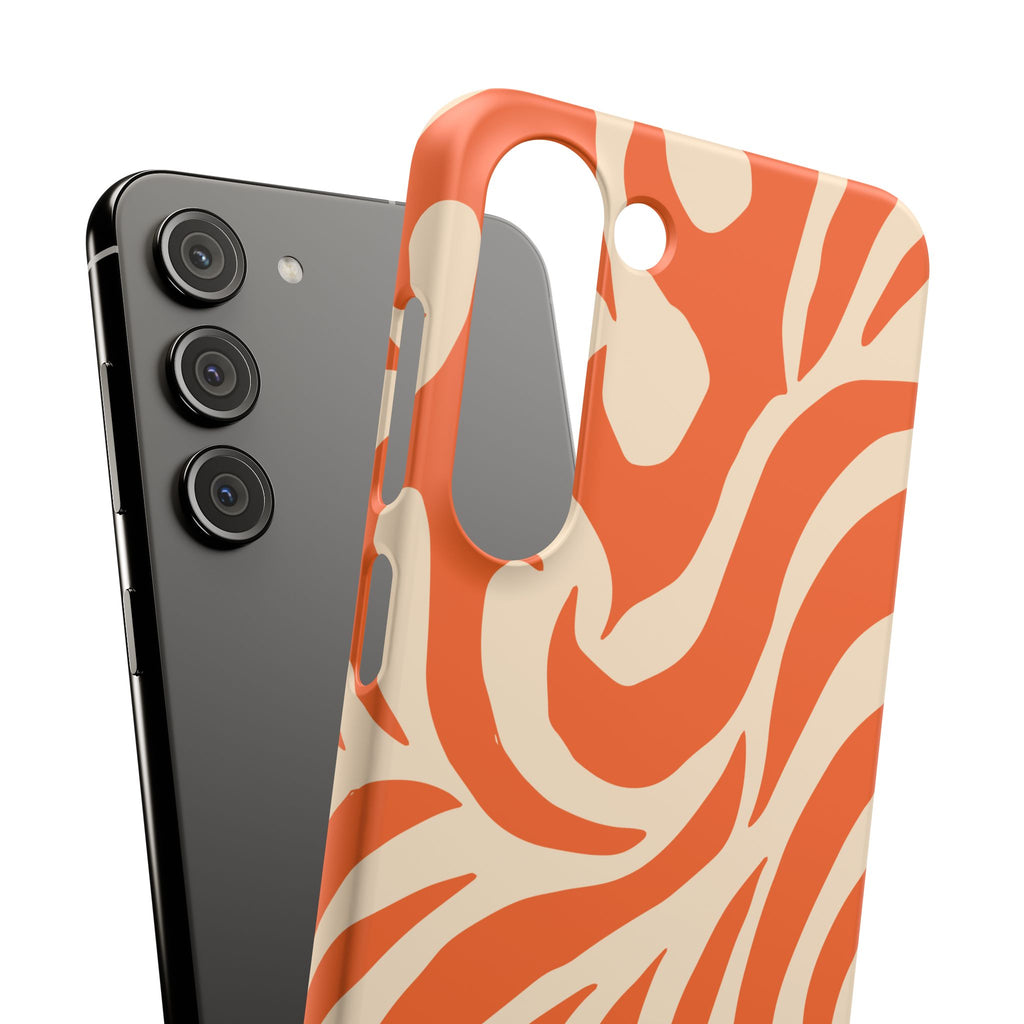 Orange Swirl Phone Case — Retro Abstract iPhone Snap Case