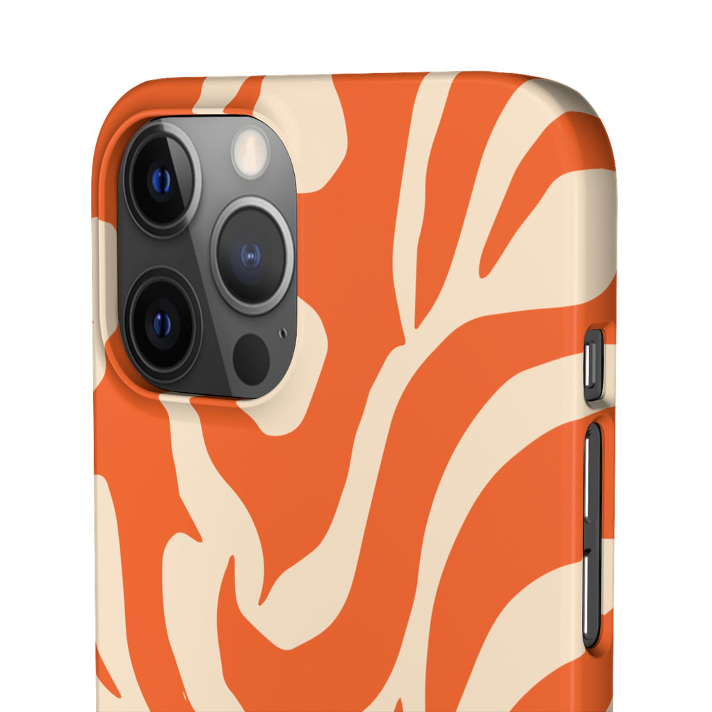 Orange Swirl Phone Case — Retro Abstract iPhone Snap Case