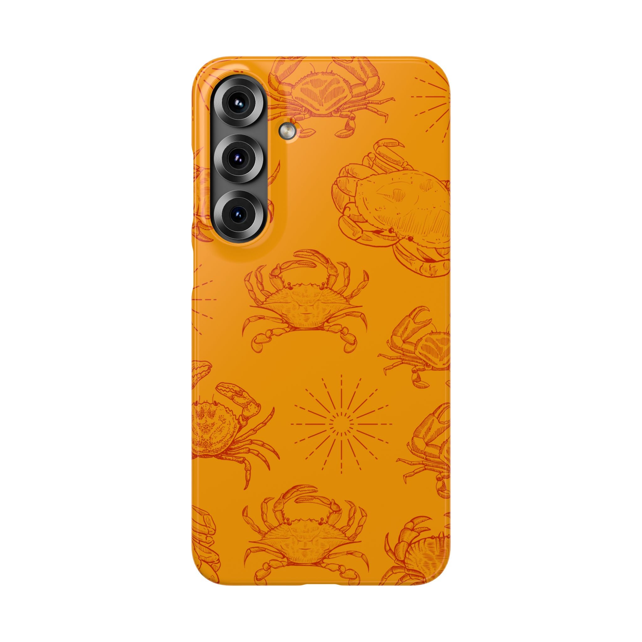 Crab Pattern Snap Case – Orange Coastal Phone Cover
