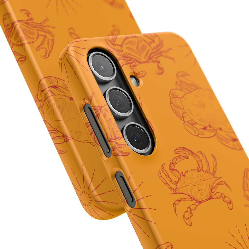 Crab Pattern Snap Case – Orange Coastal Phone Cover